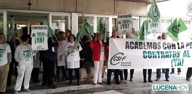  Cabra: CSIF protesta contra la destrucción de empleo en el hospital egabrense 