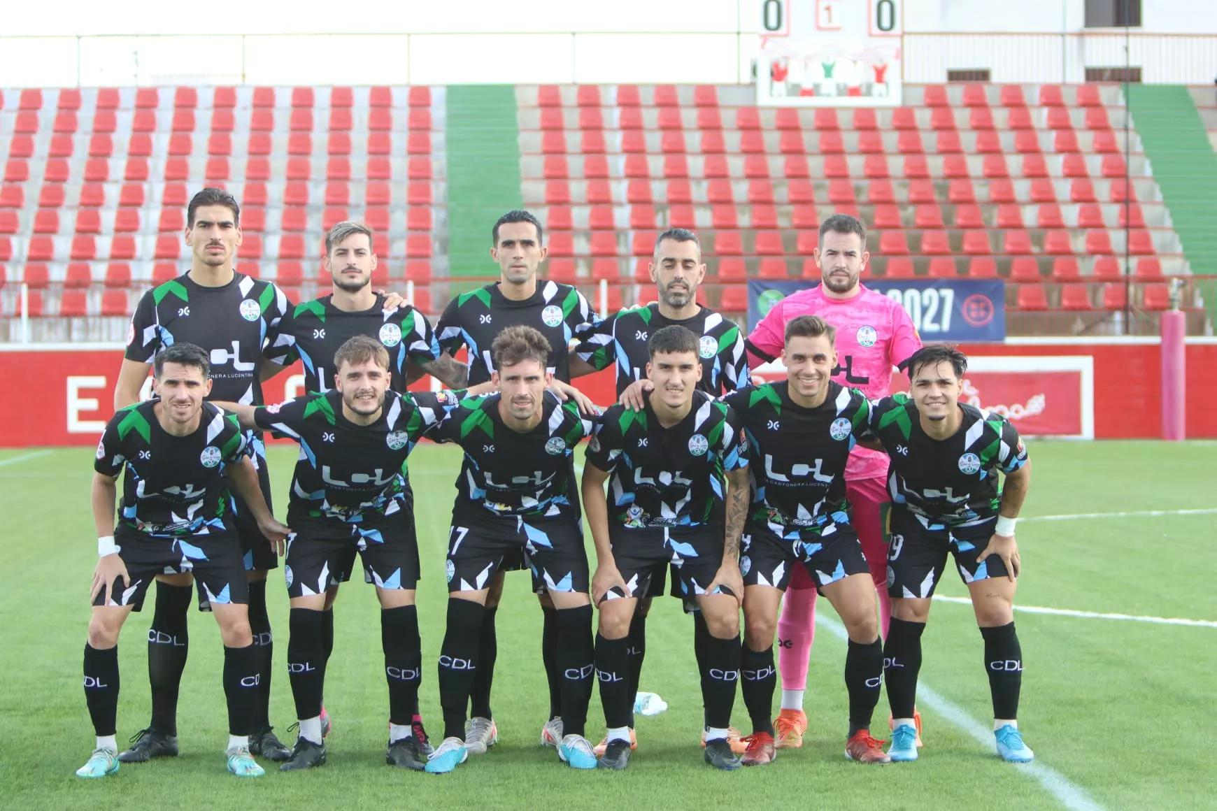 Once inicial del CD Ciudad de Lucena en La Palma del Condado