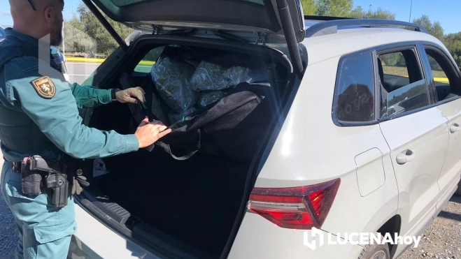 En el interior del vehículo los agentes encontraron 54 kilogramos de marihuana En el interior del vehículo los agentes encontraron 54 kilogramos de marihuana