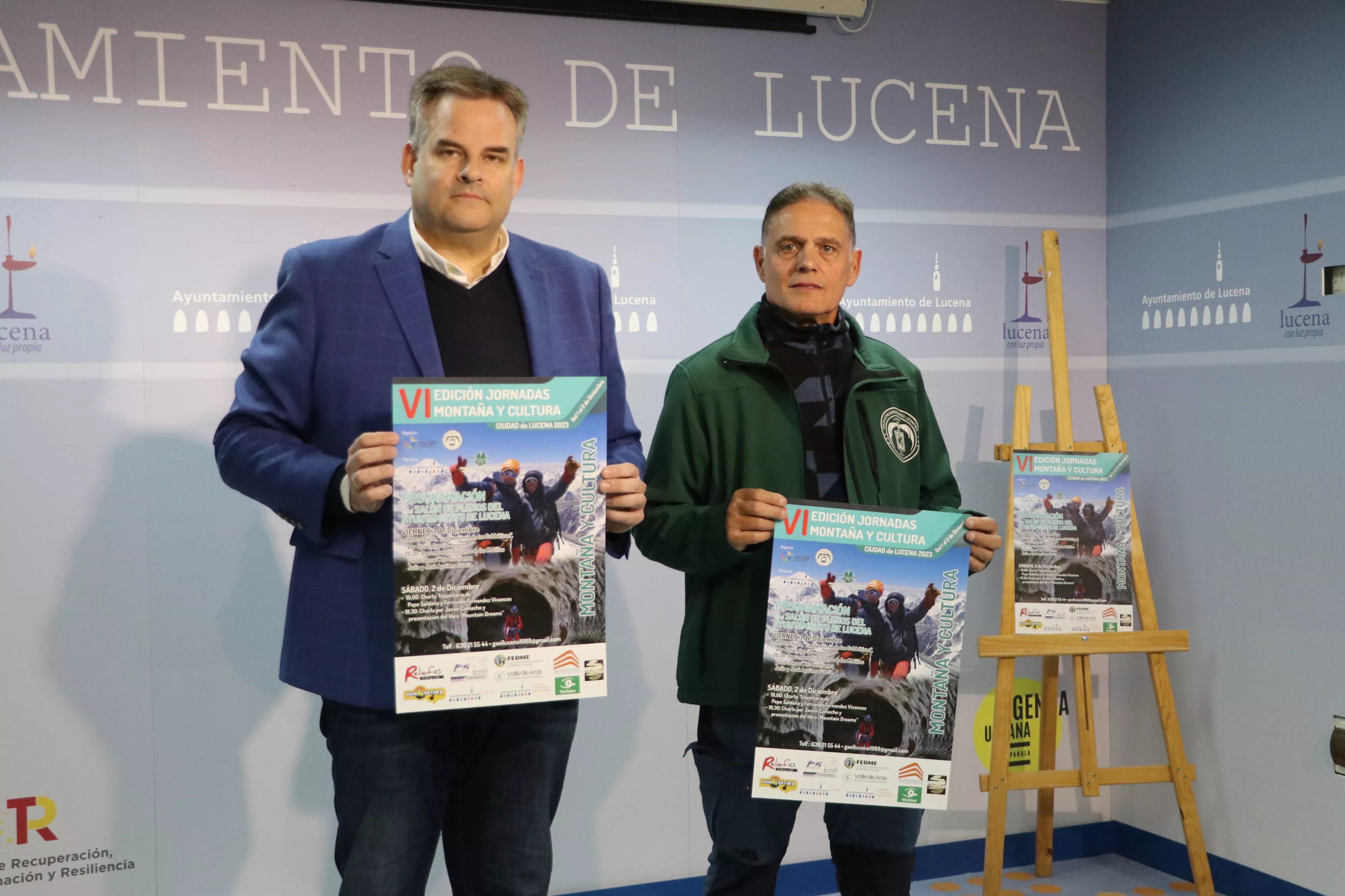 Ángel Novillo y José Antonio Ortega en la presentación de las jornadas