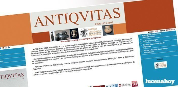  La revista 'Antiqvitas' del Museo Histórico Municipal de Priego de Córdoba ya se puede leer por interne 