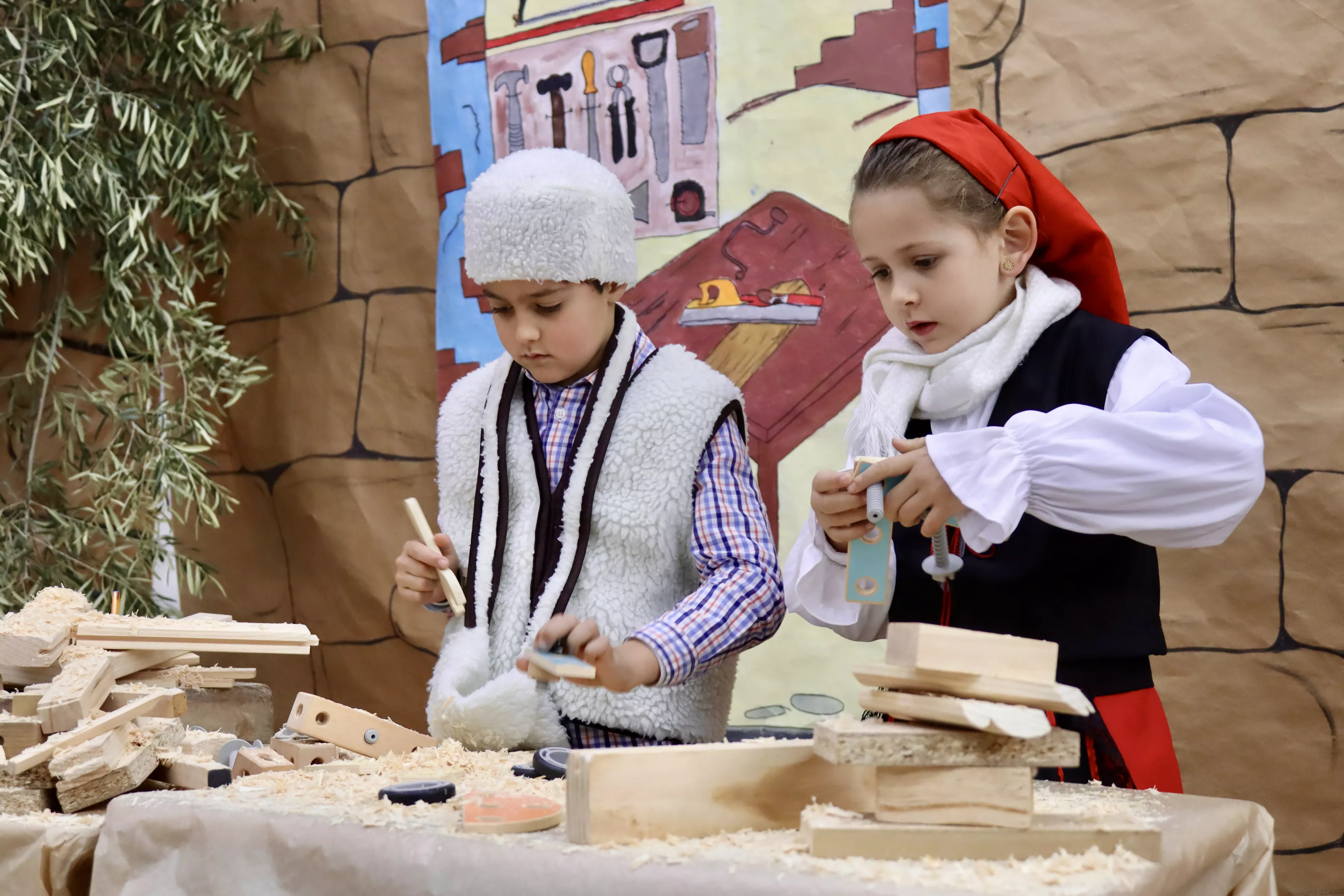 Belén Viviente en el colegio Antonio Machado