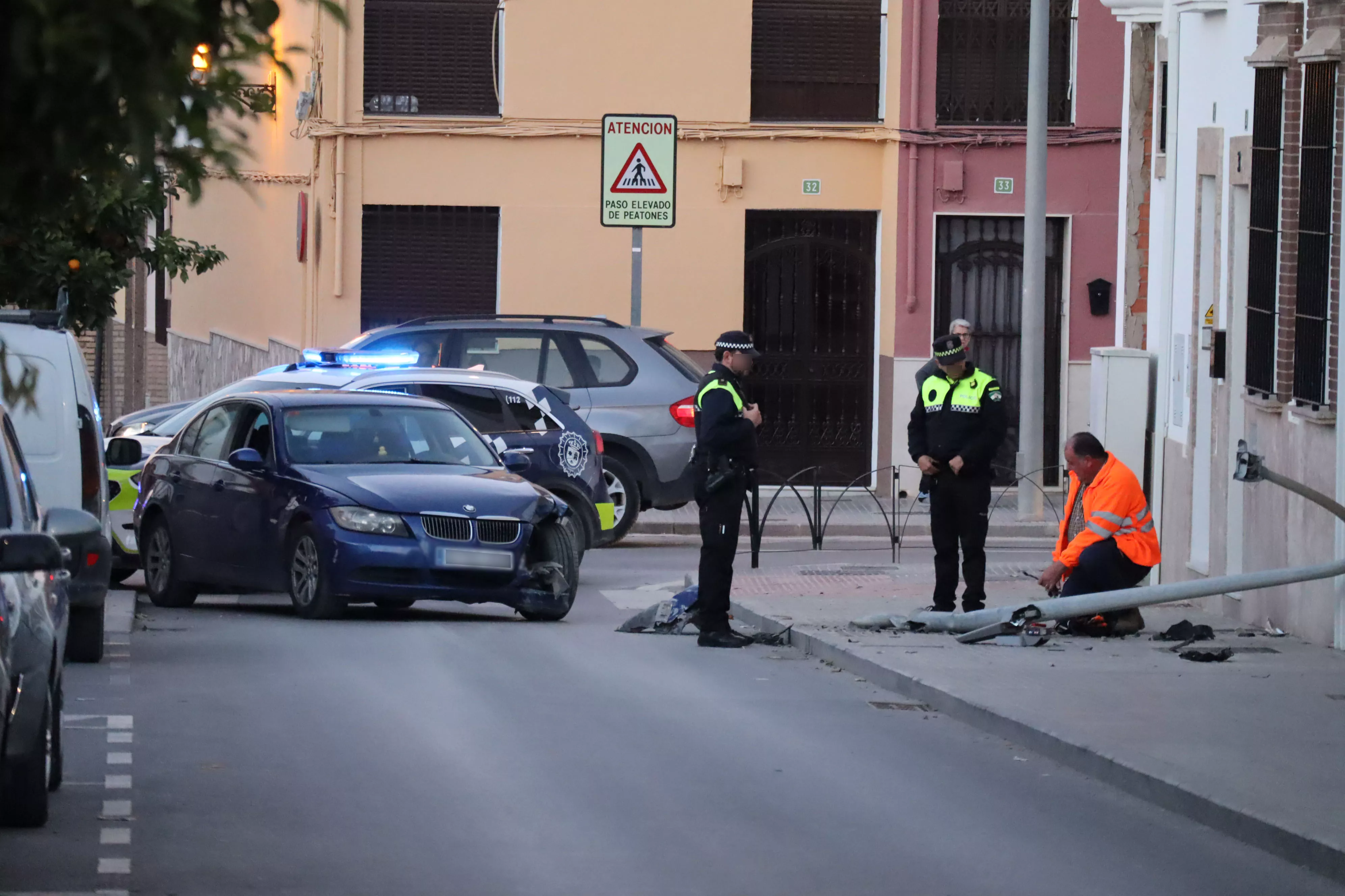 Accidente de tráfico en la calle Benamejí