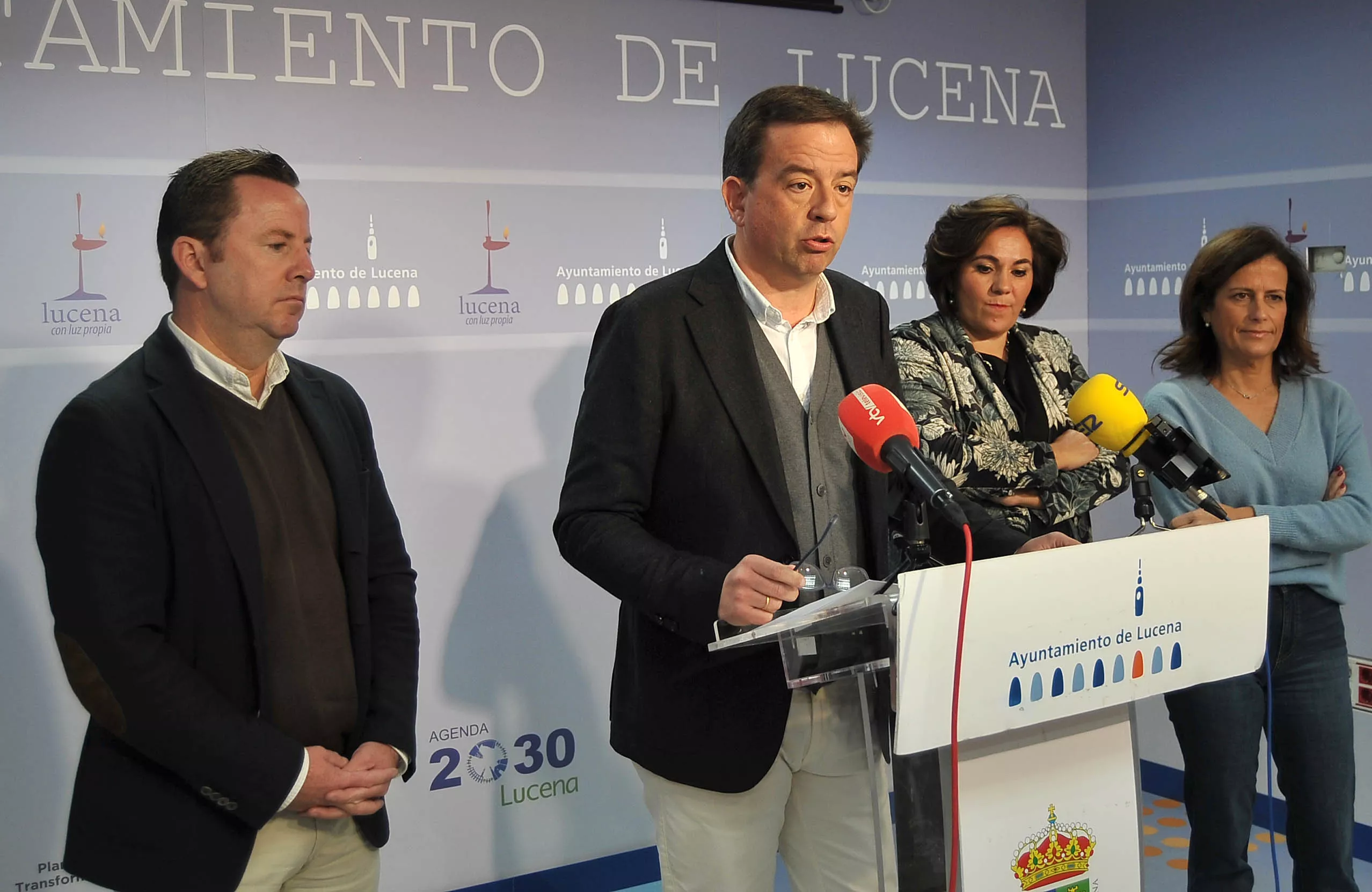 Aurelio Fernández durante la rueda de prensa sobre los presupuestos celebrada hoy