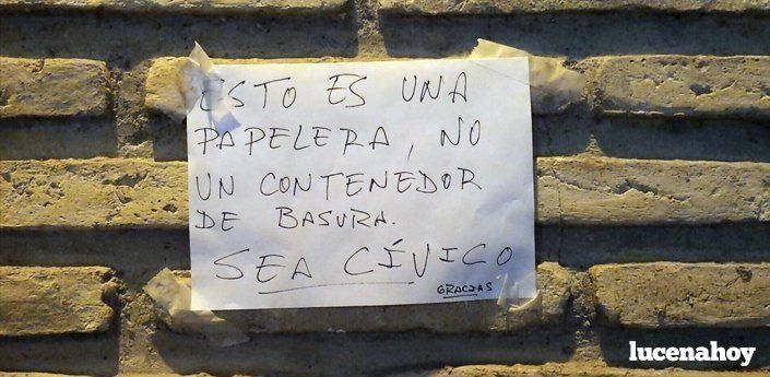  Usted denuncia: Papeleras usadas como contenedores de basura y otros comportamientos incívicos 