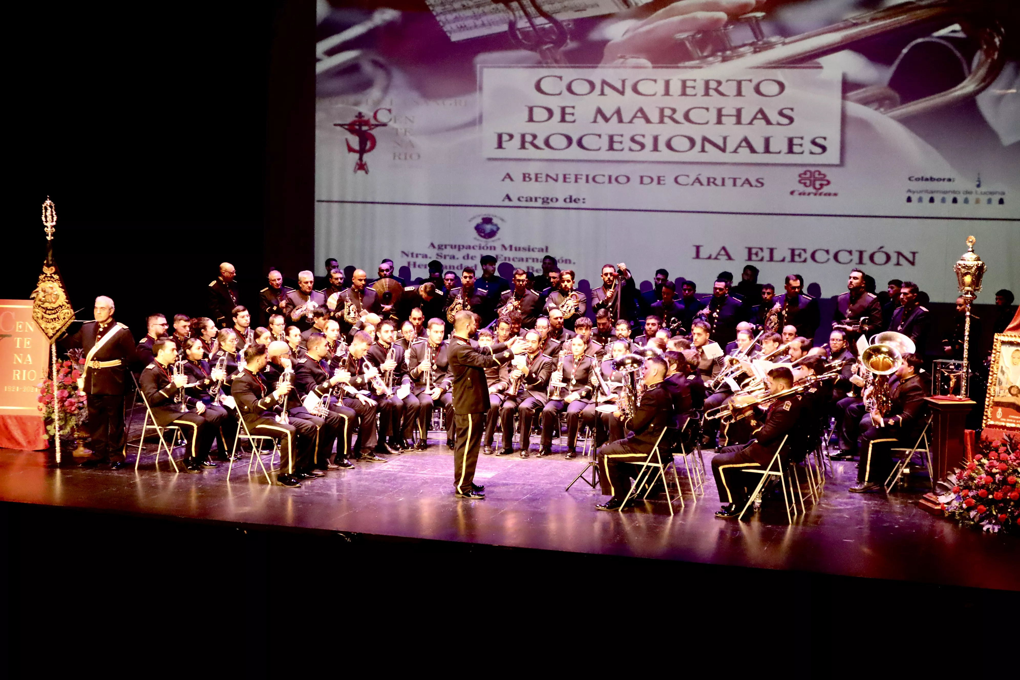 Concierto de Marchas Procesionales. Centenario de La Sangre. Agrupación Musical Ntra. Sra. de la Encarnación. Hermandad de San Benito. Sevilla Concierto de Marchas Procesionales. Centenario de La Sangre. Agrupación Musical Ntra. Sra. de la Encarnación. Hermandad de San Benito. Sevilla