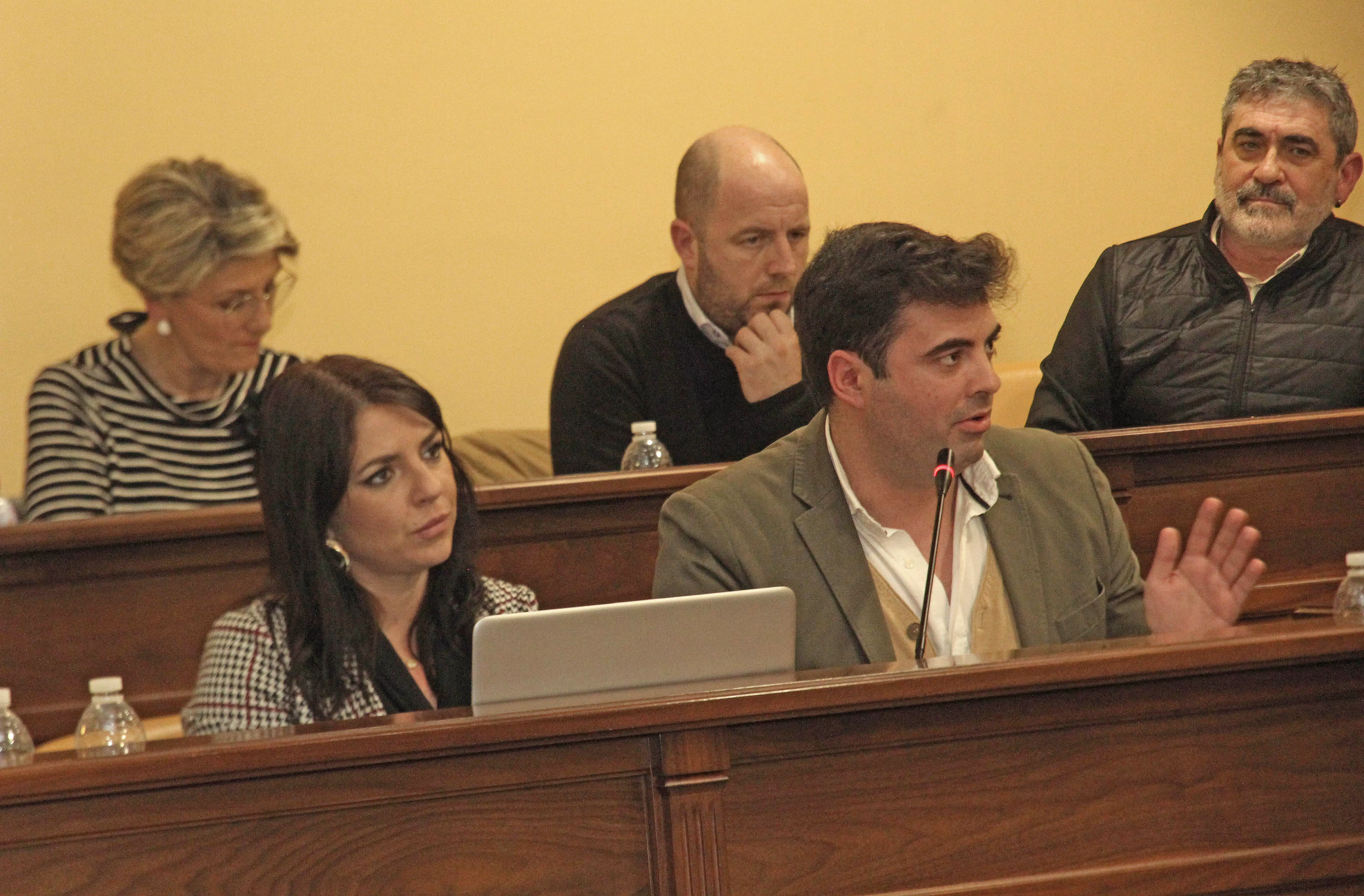 El portavoz de Ciudadanos, Jesús López, en un momento del debate plenario