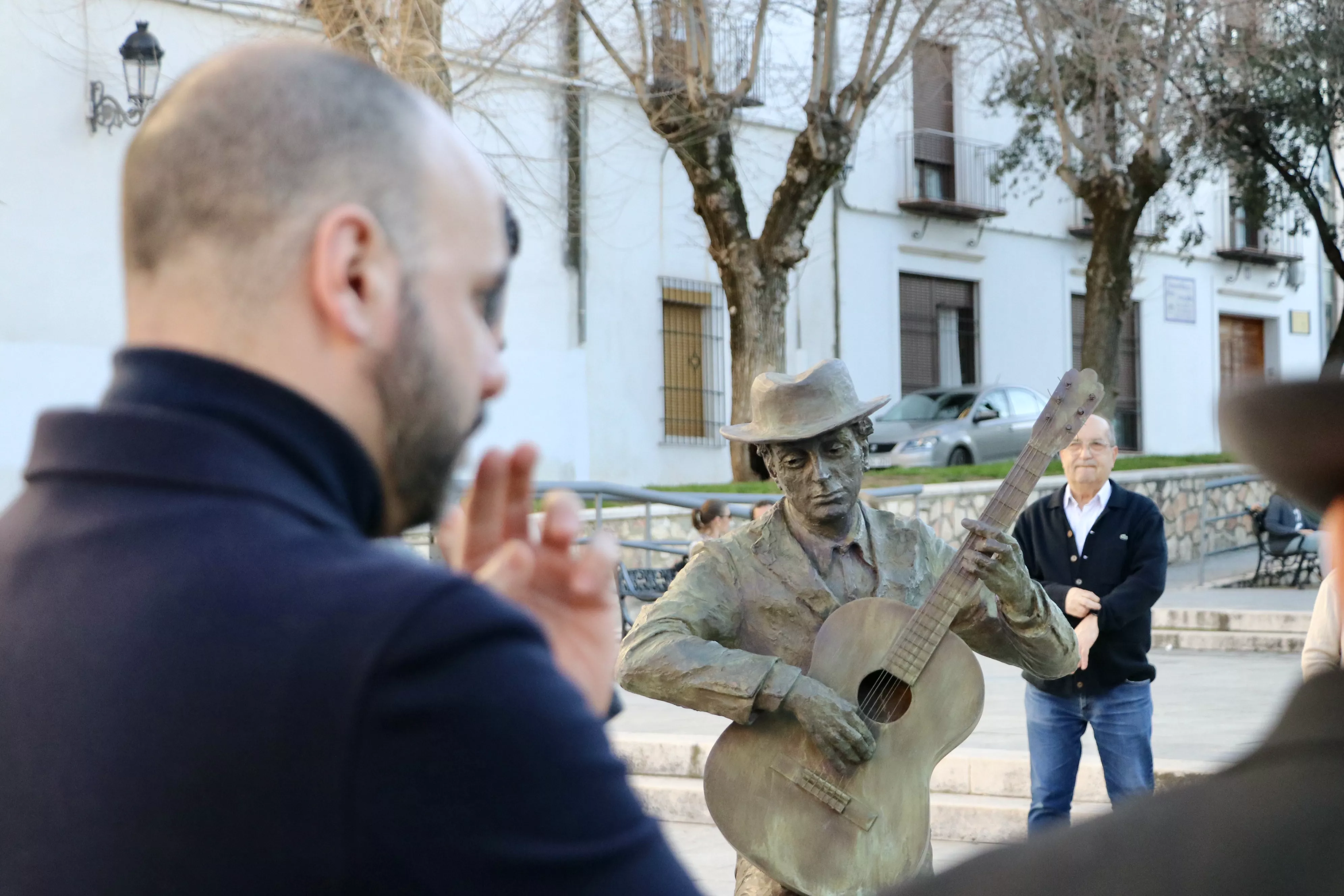 Inauguración de la escultura a Paco de Lucena