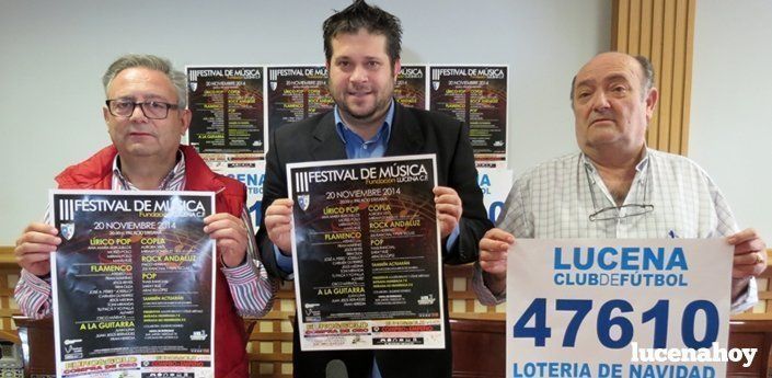  El Festival de Música del Lucena CF cumple el jueves 3 años y se comienza a vender el abono de Navidad 