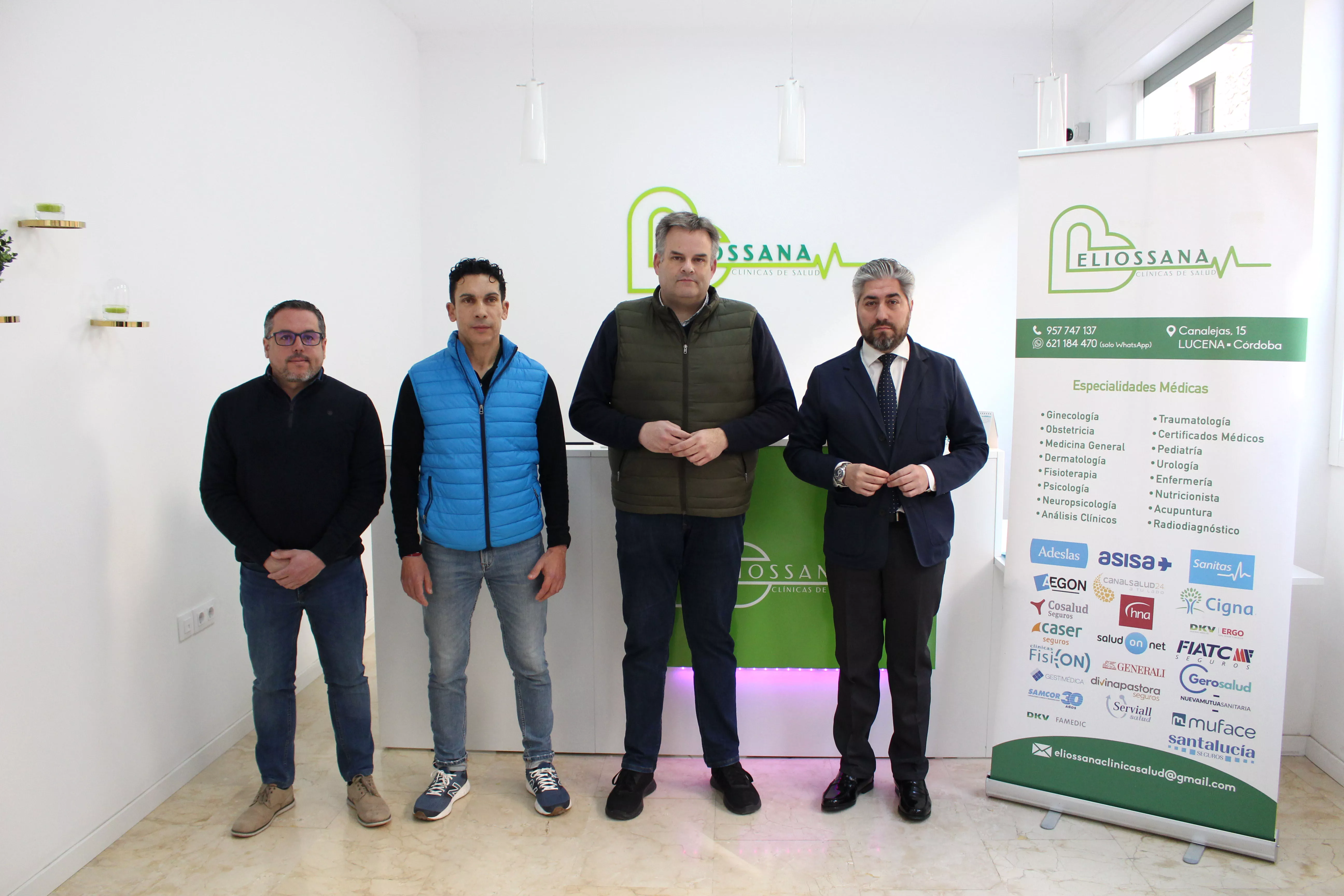 Presentación de la X Media Maratón de Lucena en las instalaciones de Clínica Eliossana Salud, entidad patrocinadora