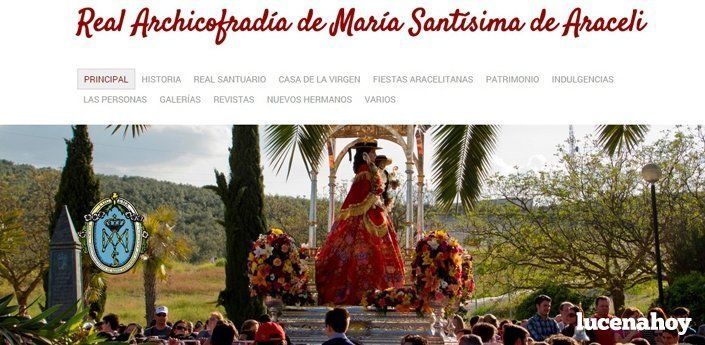  La Cofradía de la Virgen de Araceli moderniza y amplía el contenido de su página web 