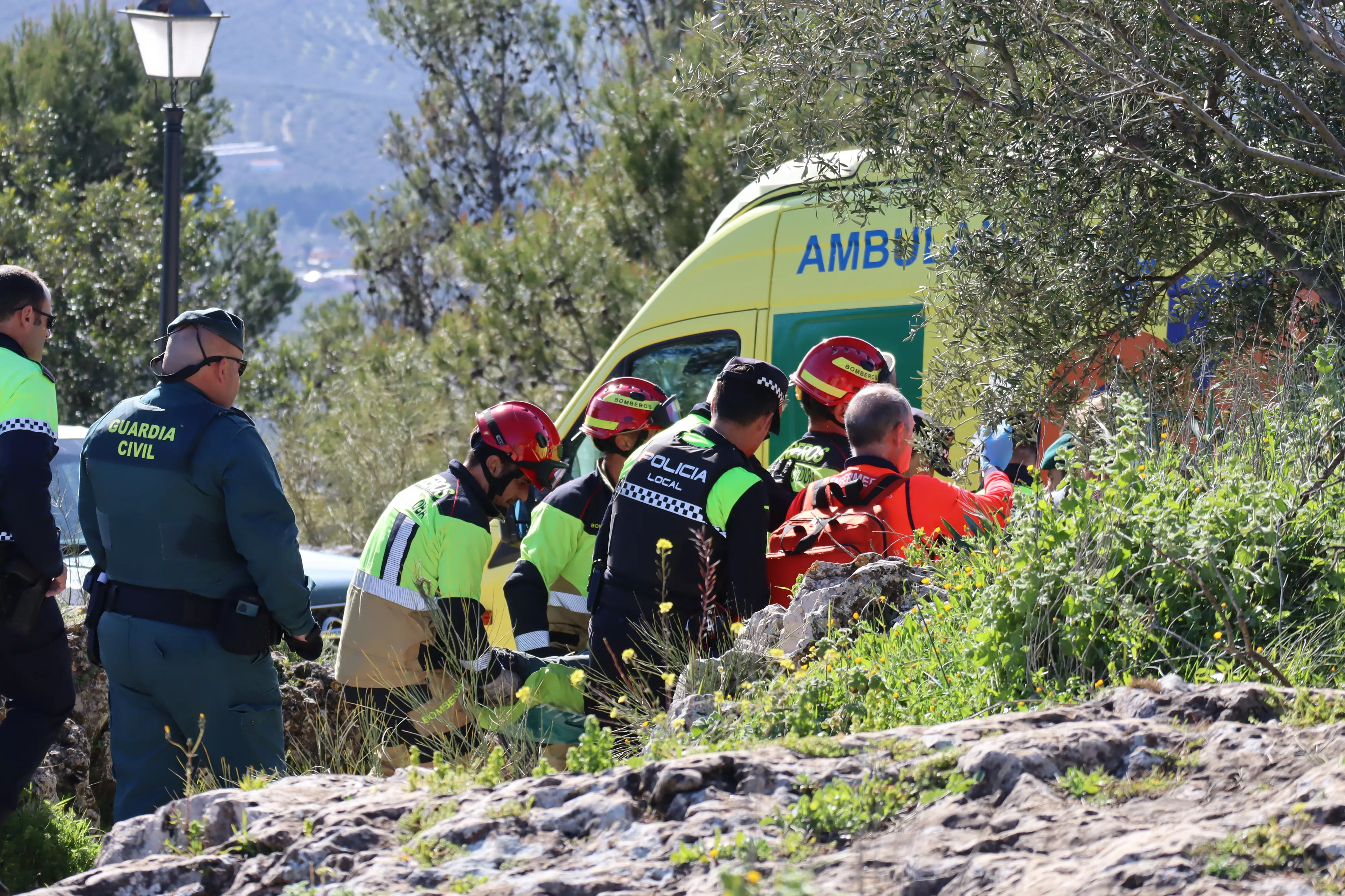 Accidente de un parapentista en la Sierra de Aras de Lucena