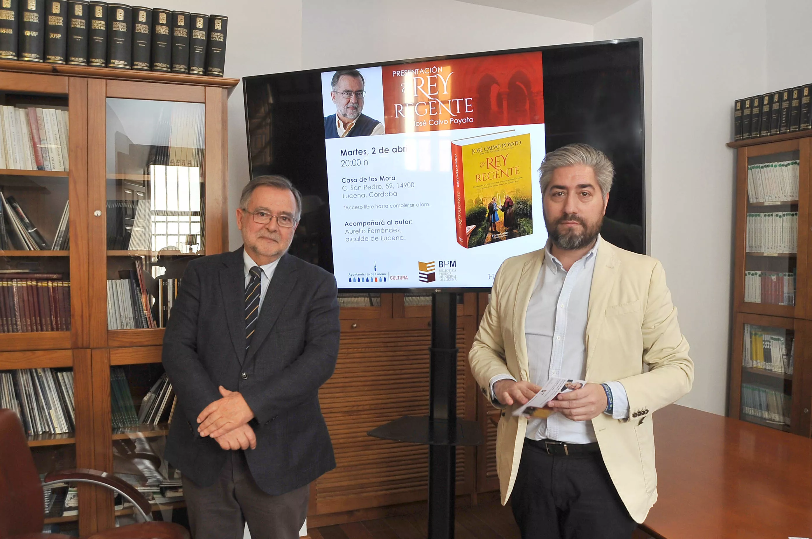 Francisco Barbancho y José Calvo anunciaron la presentación de la novela “El Rey regente”