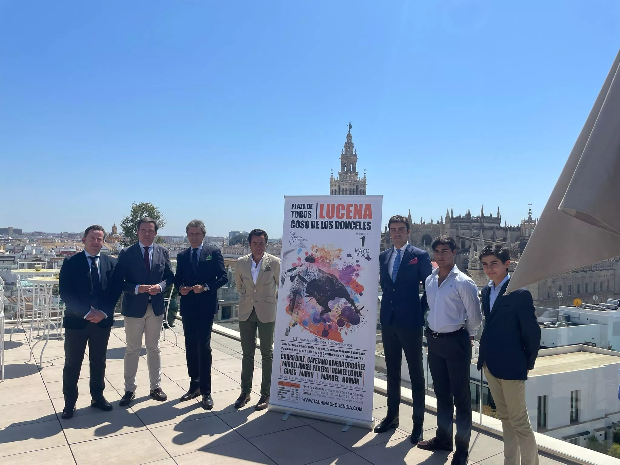 Presentación del festejo taurino en el hotel 'Querencia' de Sevilla