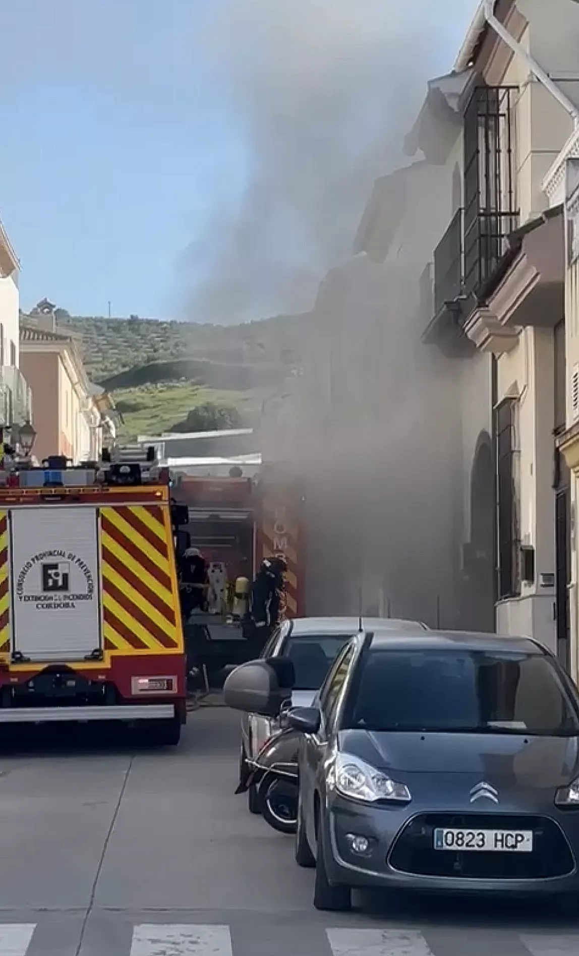 Incendio en una vivienda de la calle Montoro