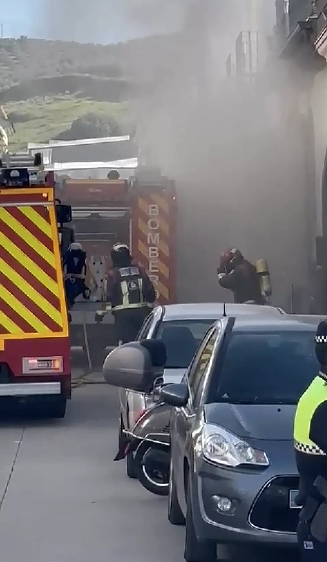 Incendio en una vivienda de la calle Montoro