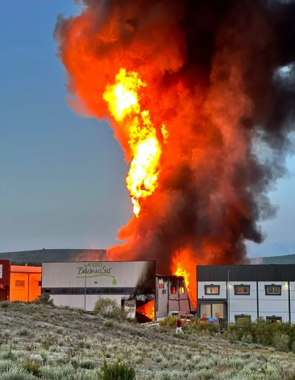 Incendio en la empresa aceitera Balcón del Sur Incendio en la empresa aceitera Balcón del Sur