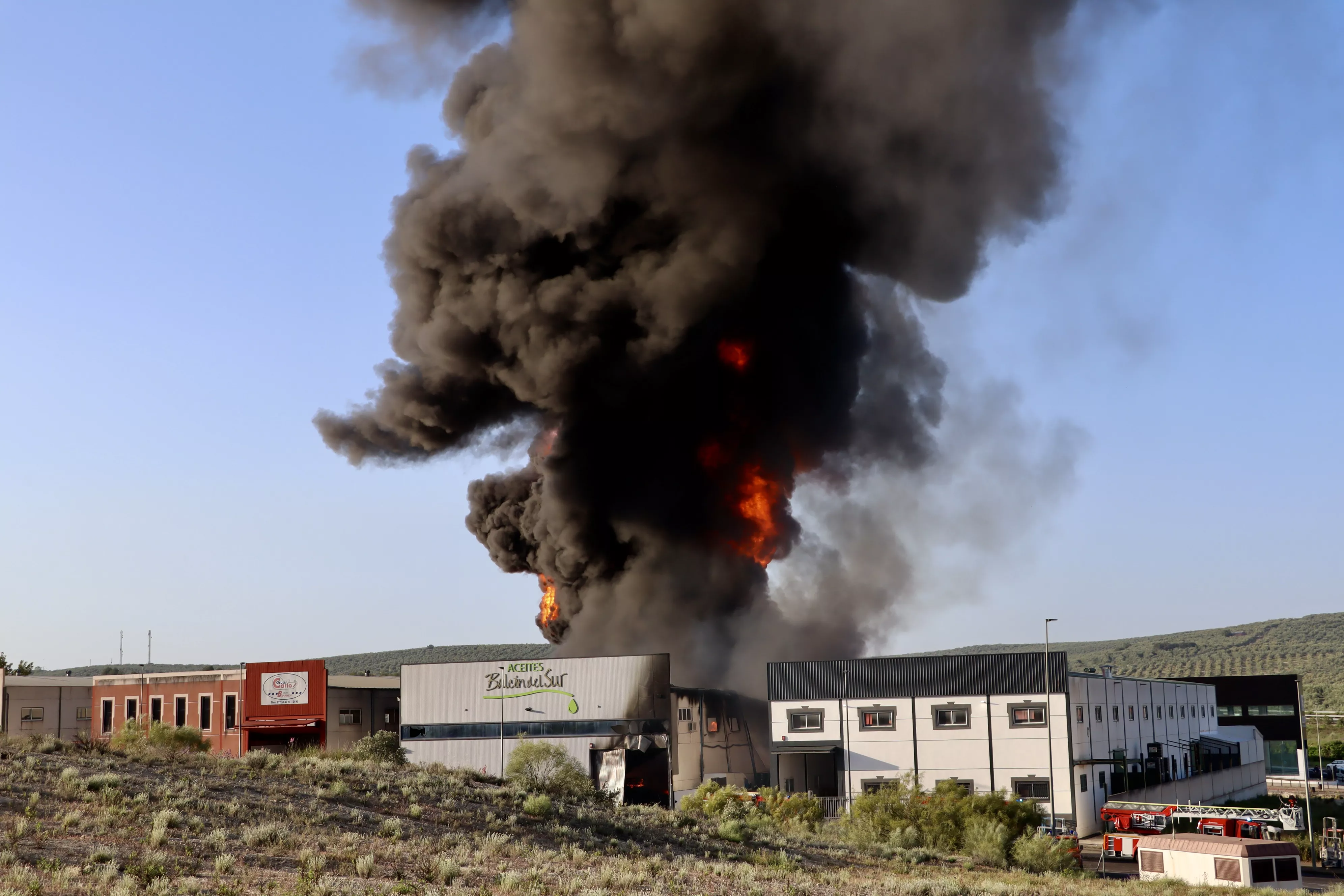 Incendio en la empresa Balcón del Sur de Lucena