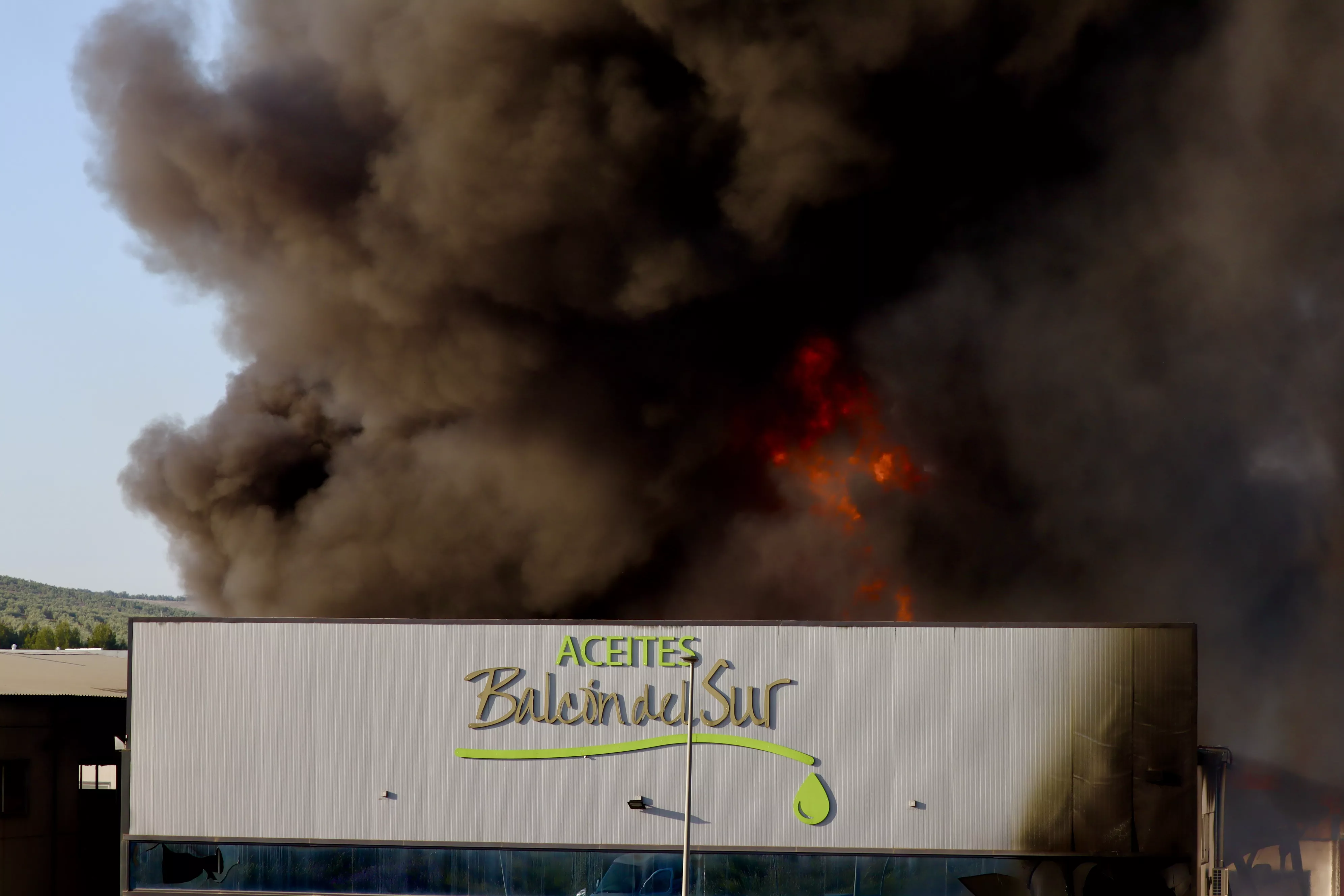 Incendio en la empresa Balcón del Sur de Lucena