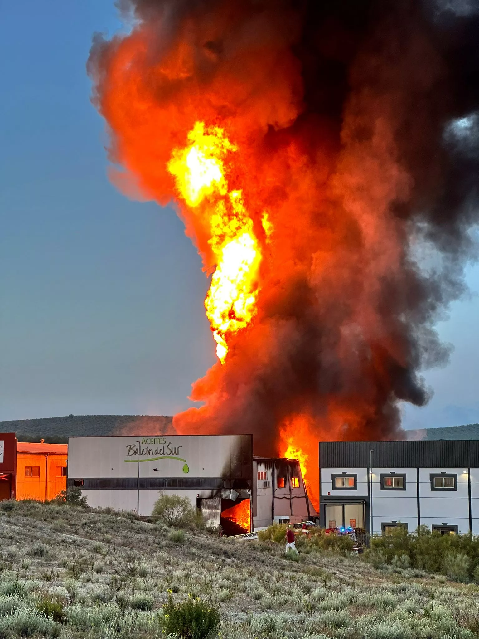 Incendio en la empresa Balcón del Sur de Lucena