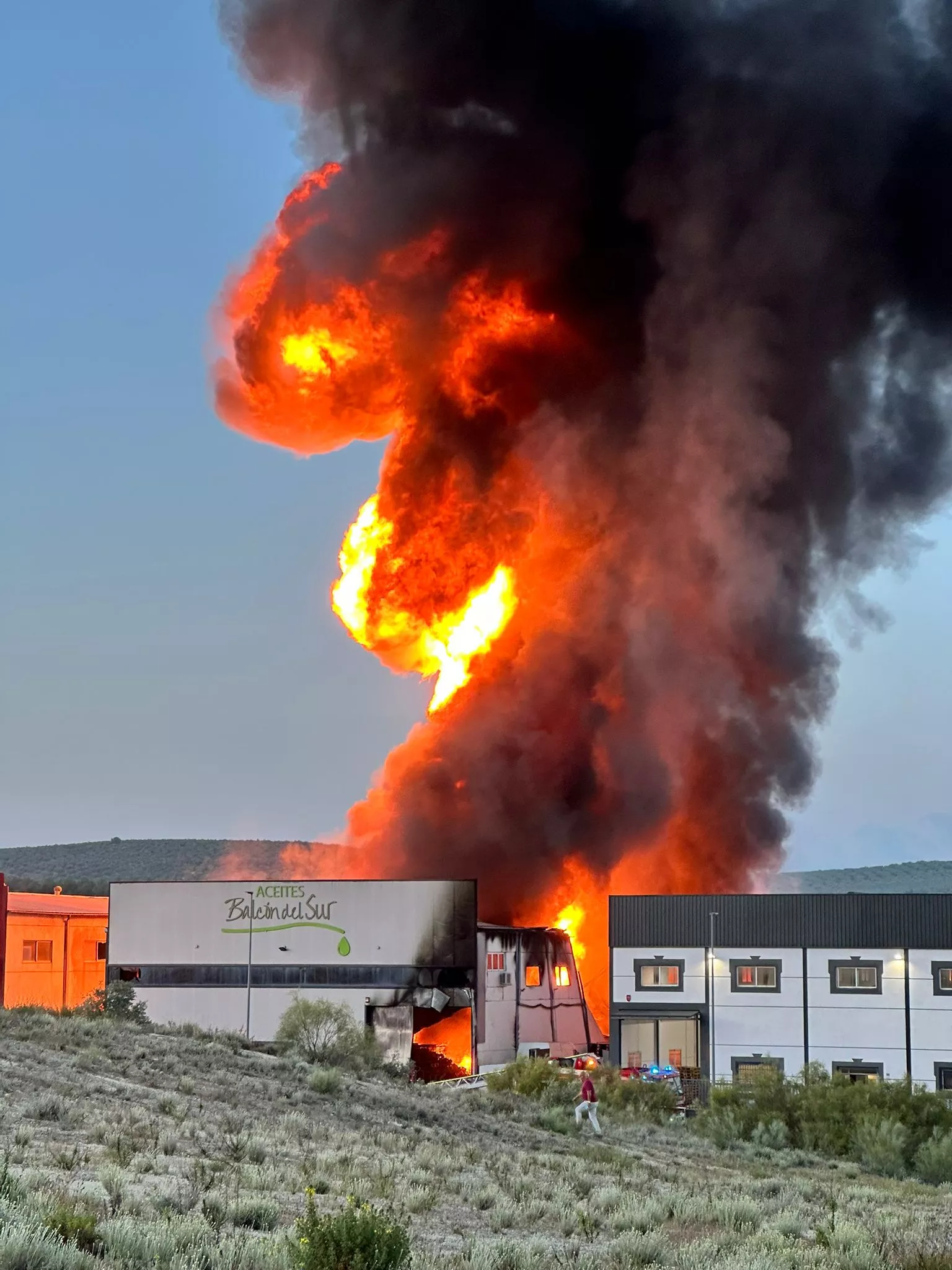 Incendio en la empresa Balcón del Sur de Lucena