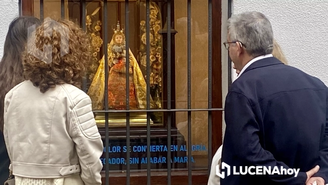 El altar de la Virgen de Araceli instalado en la calle Maquedano El altar de la Virgen de Araceli instalado en la calle Maquedano