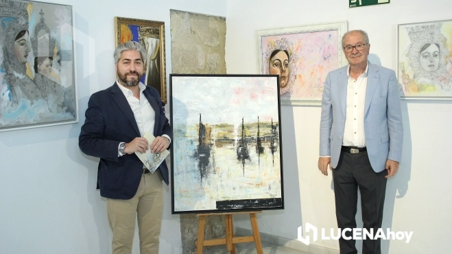 Jesús Gutiérrez y Francisco Barbancho durante la presentación de la muestra