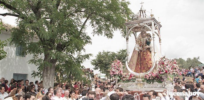  La Virgen de Araceli preside ya el camarín de su Santuario tras la jornada romera del domingo 