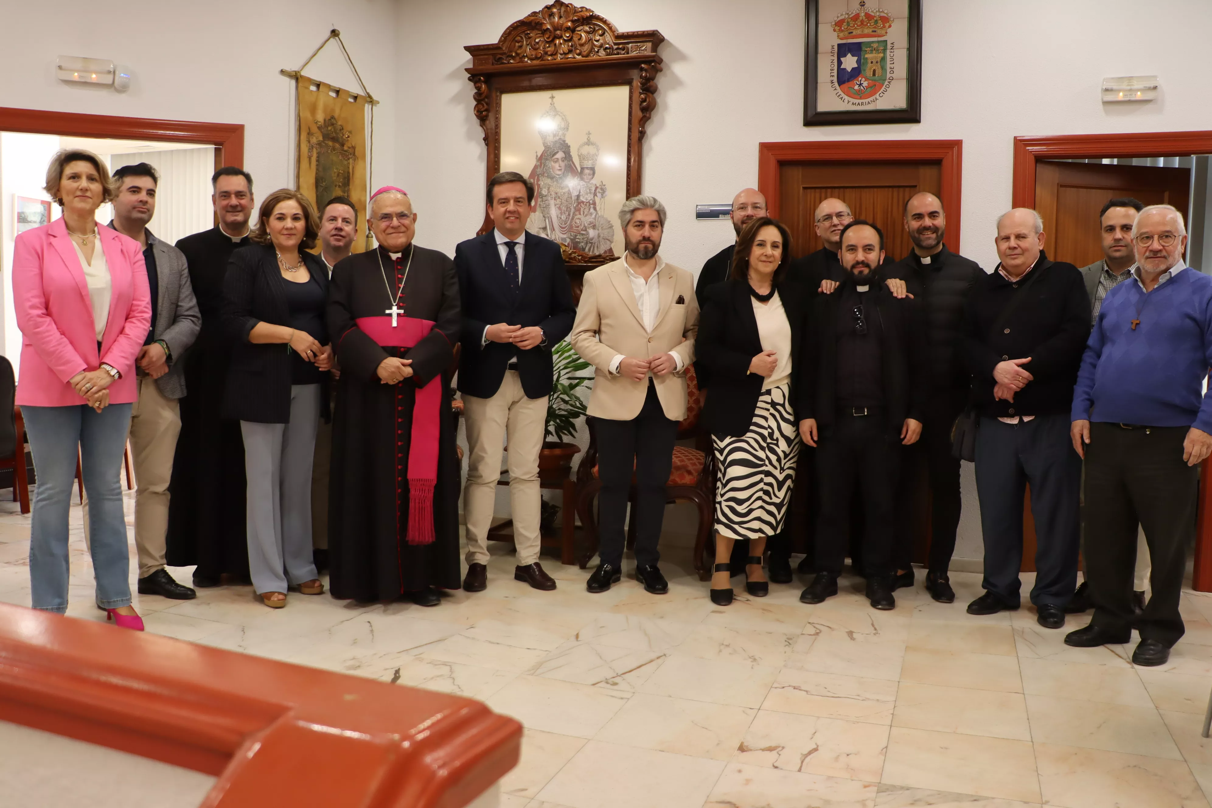 Visita del Obispo de Córdoba al Ayuntamiento de Lucena