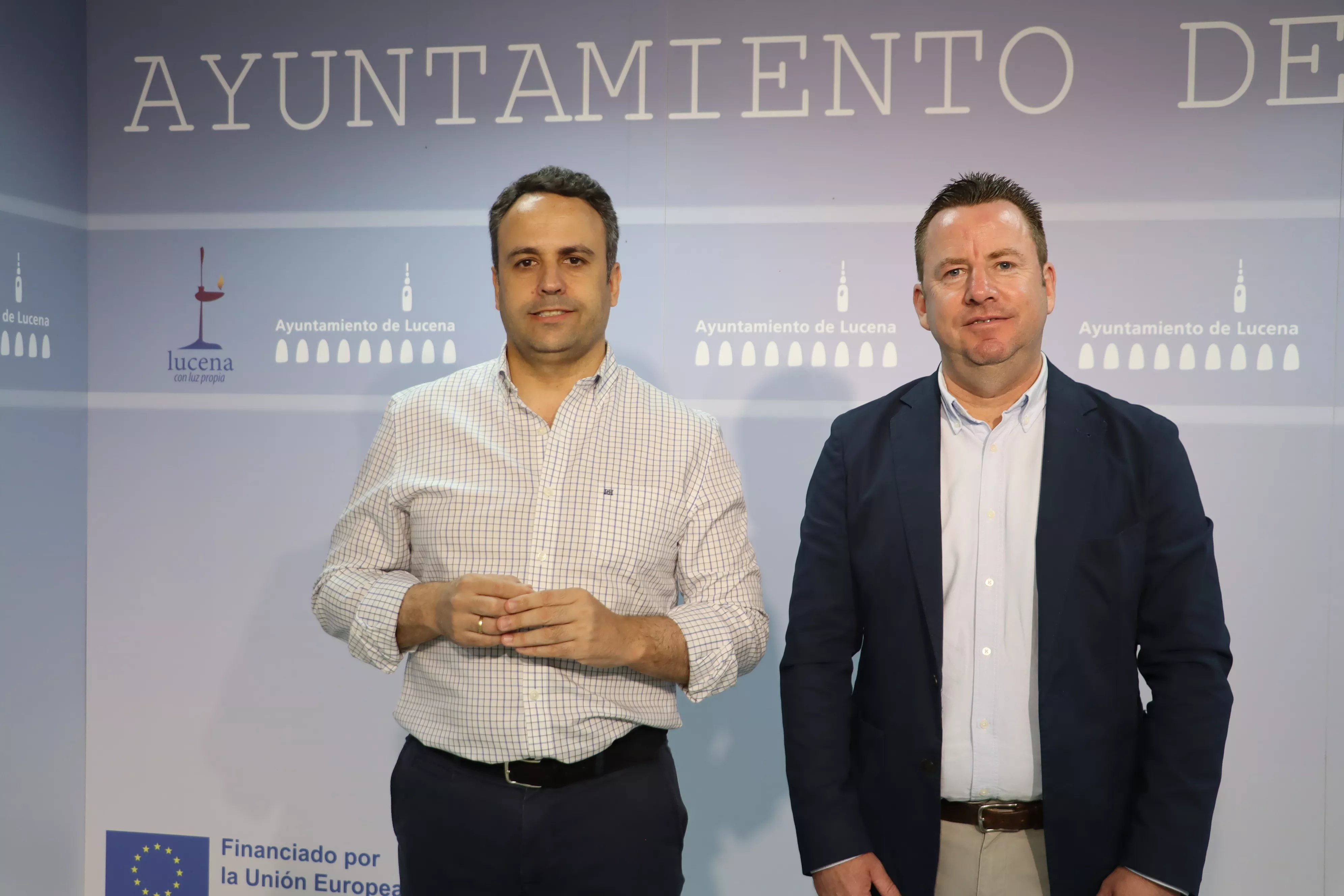 Javier Pineda y Francis Aguilar durante la rueda de prensa de presentación de la propuesta de HERCE-ICR