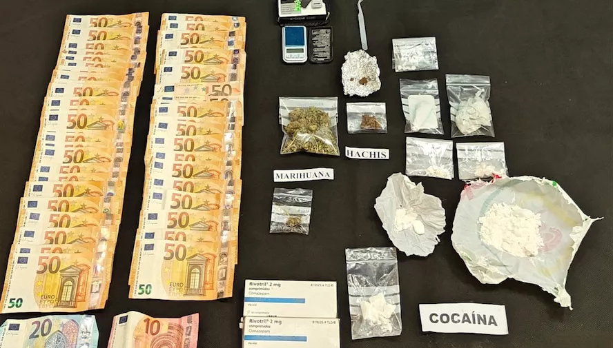 Parte del material intervenido en estas operaciones de la Policía Nacional