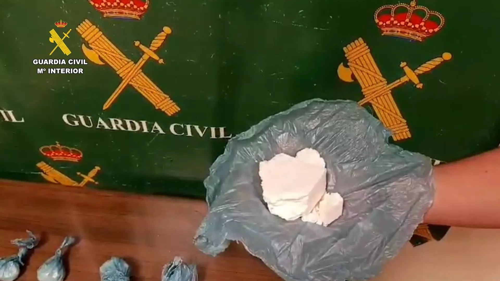 Una imagen de la droga incautada en este operativo en Montilla
