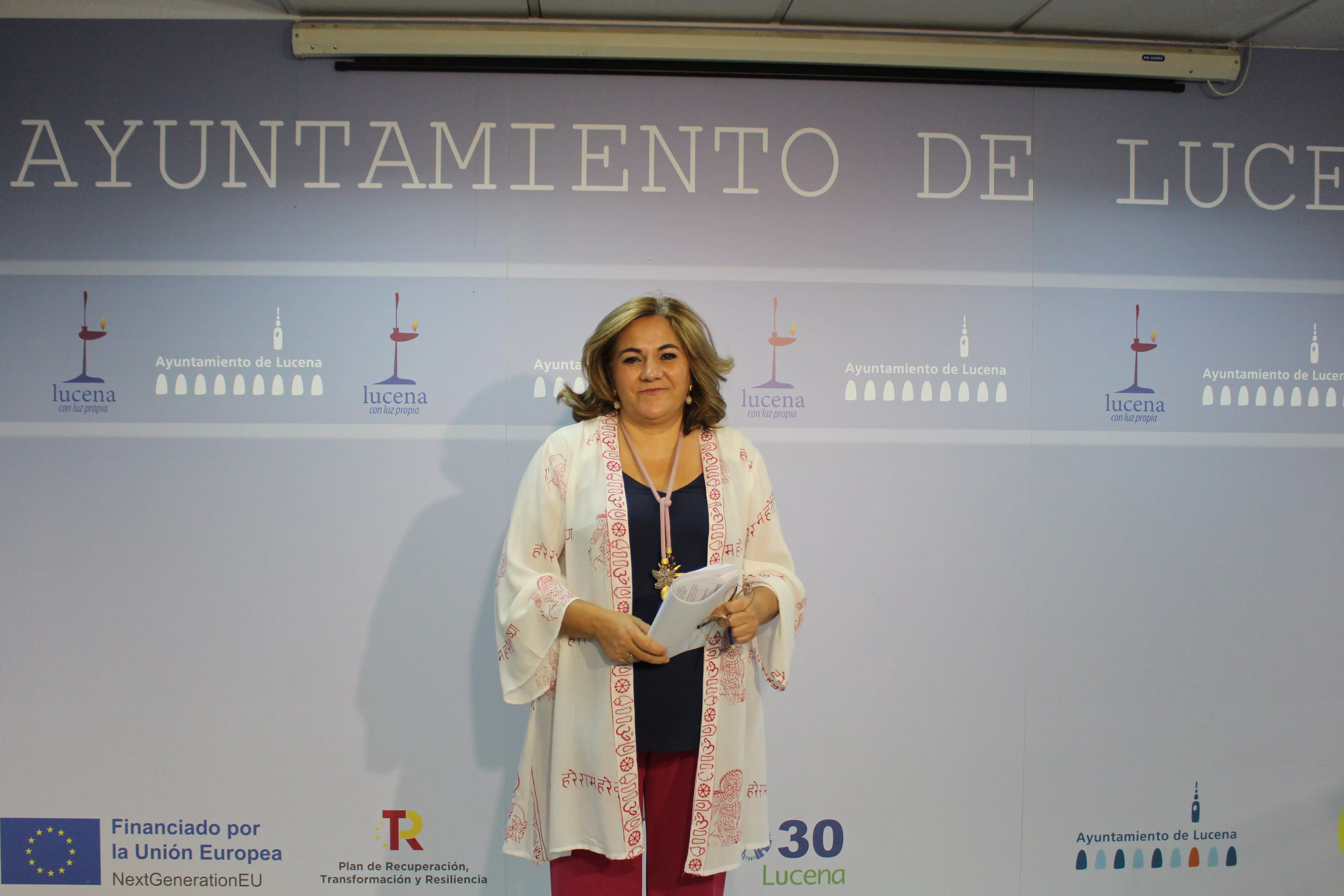María de la O Redondo, esta mañana en rueda de prensa