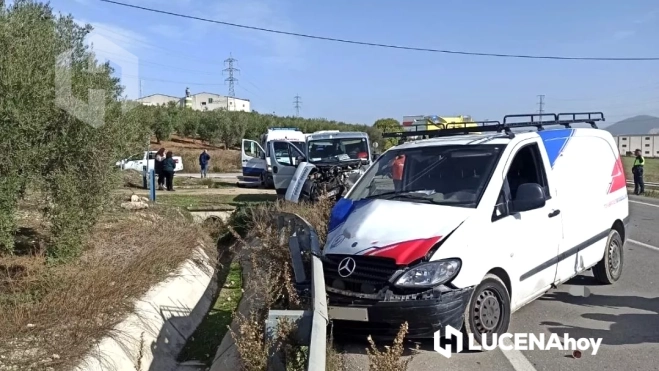 Uno de los vehículos implicados en el accidente. Foto: 061 Córdoba Uno de los vehículos implicados en el accidente. Foto: 061 Córdoba
