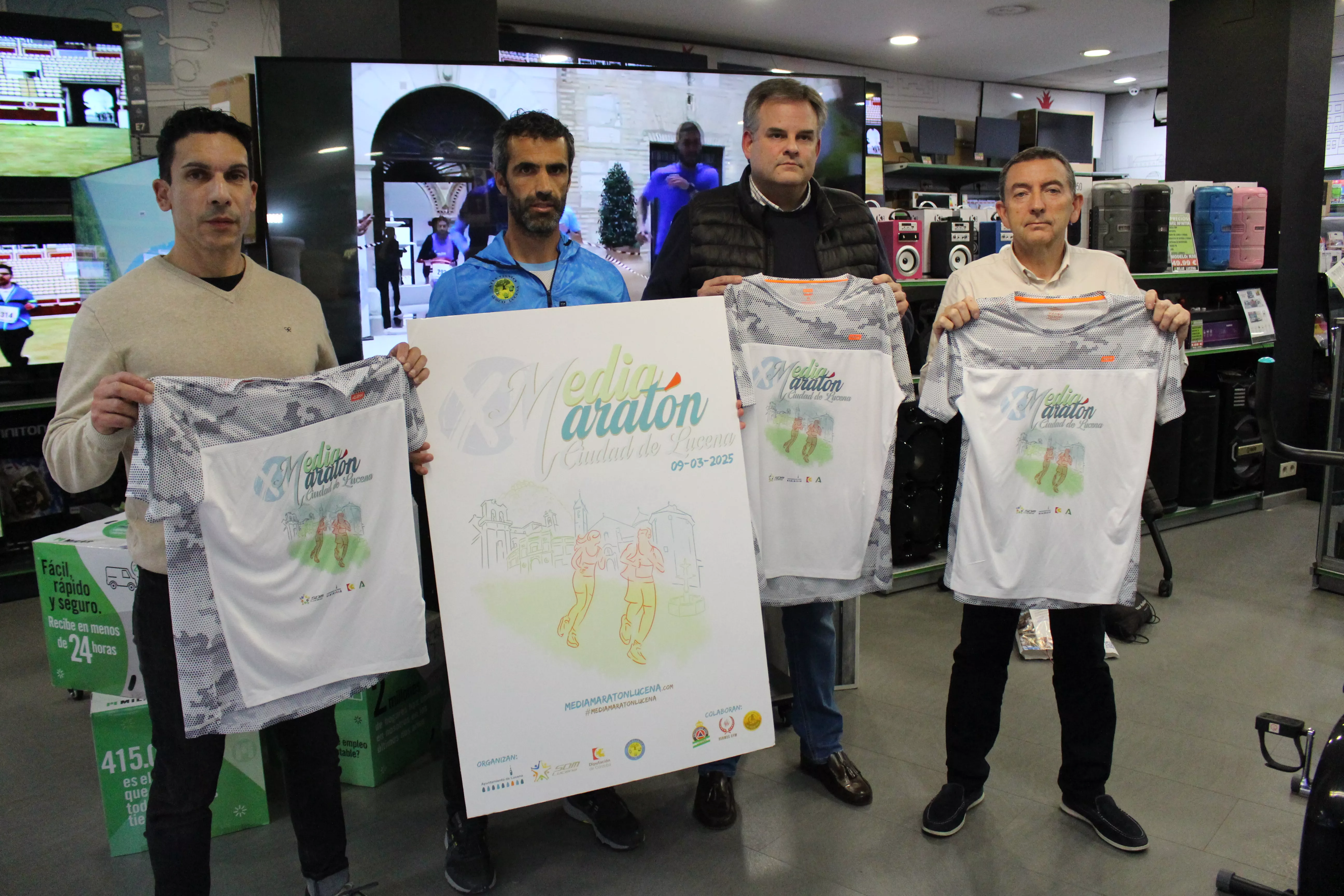 Presentación del vídeo y camiseta de la XI Media Maratón de Lucena en las instalaciones de Milar