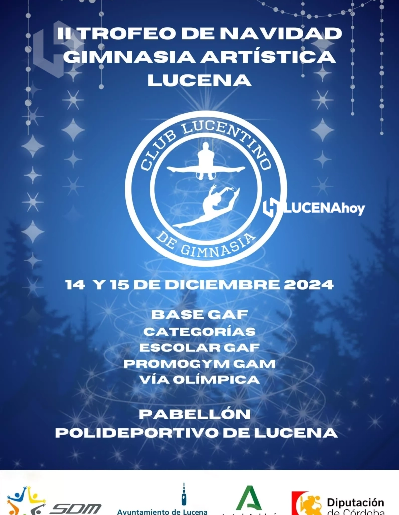 Cartel del II Trofeo de Navidad de Gimnasia Artística de Lucena