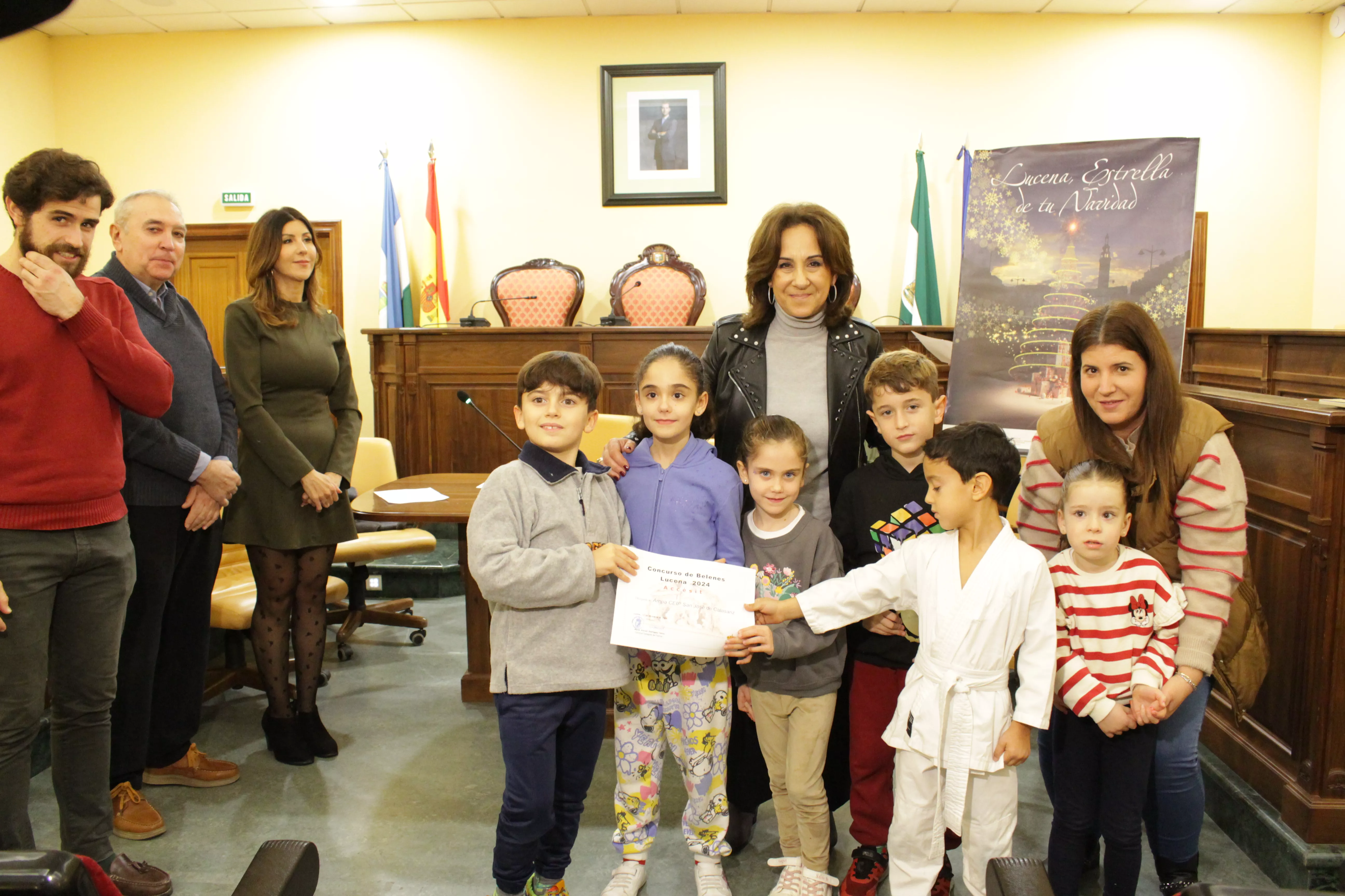 Entrega de premios a los ganadores del Concurso de Belenes Populares de Lucena