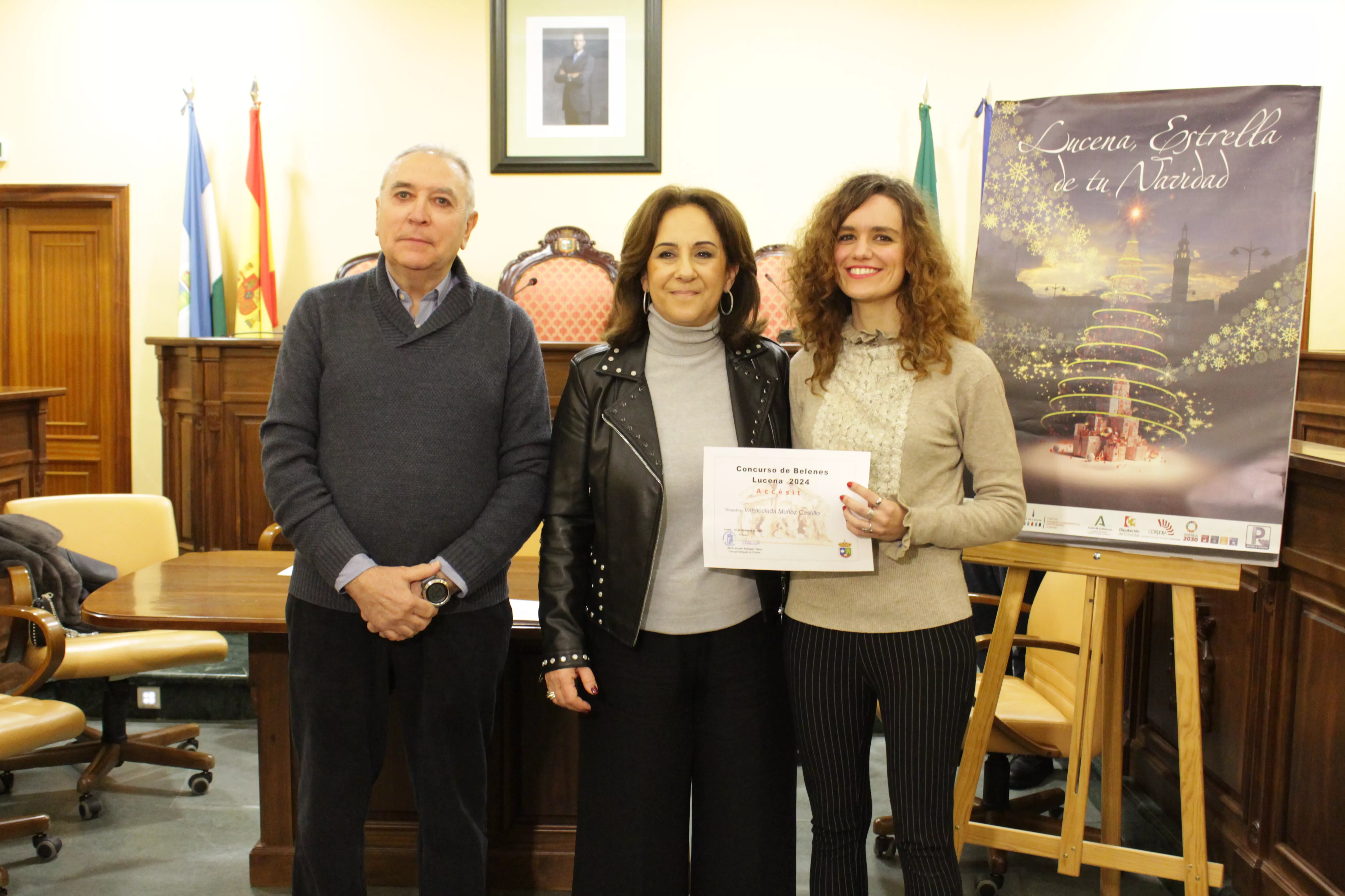 Entrega de premios a los ganadores del Concurso de Belenes Populares de Lucena