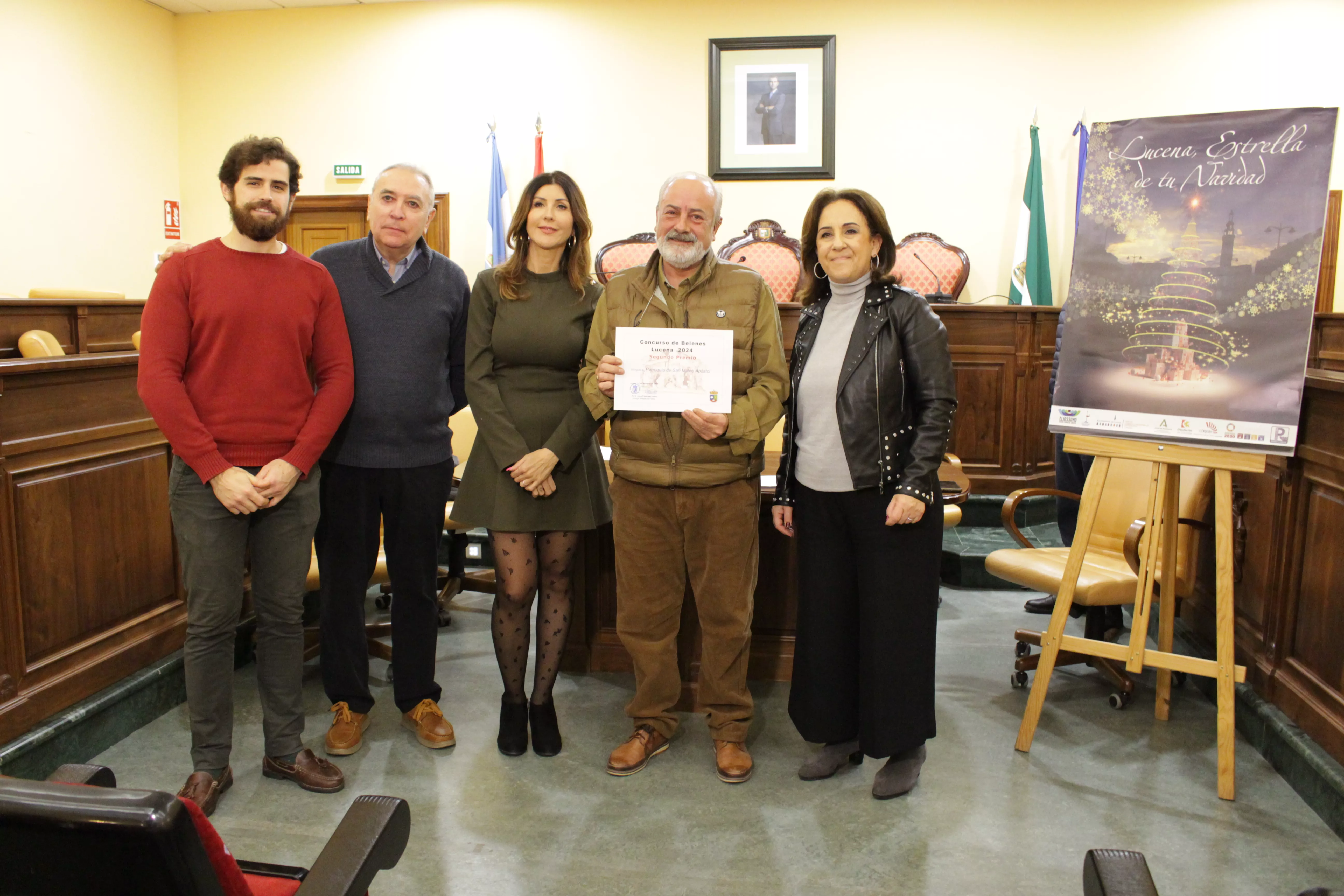 Entrega de premios a los ganadores del Concurso de Belenes Populares de Lucena