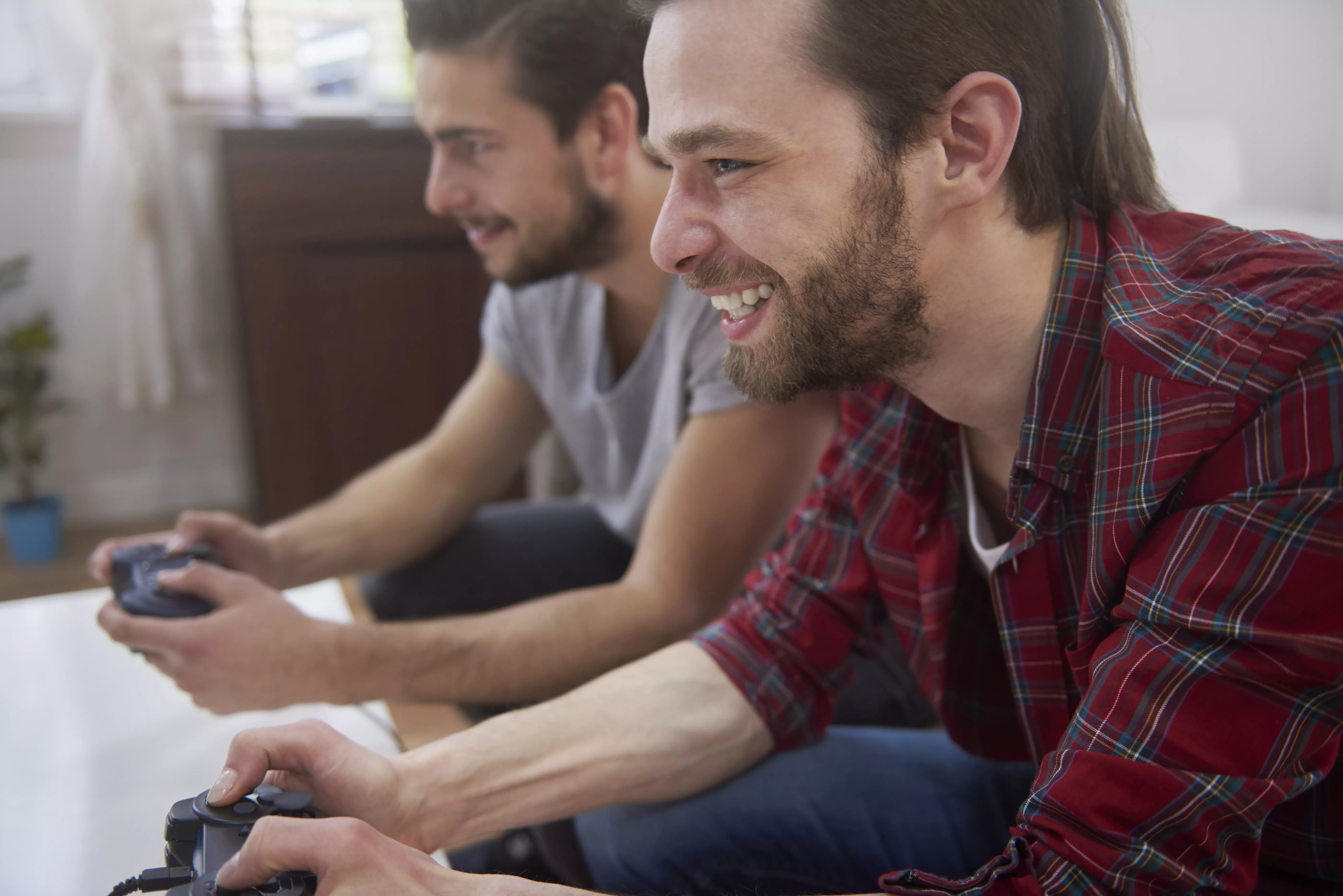 friends playing videogames