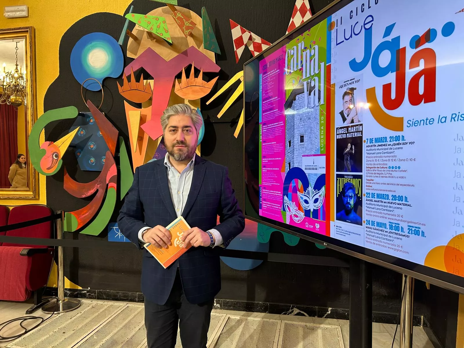 Francisco Barbancho durante la presentación del ciclo "Lucena Ja, Ja"