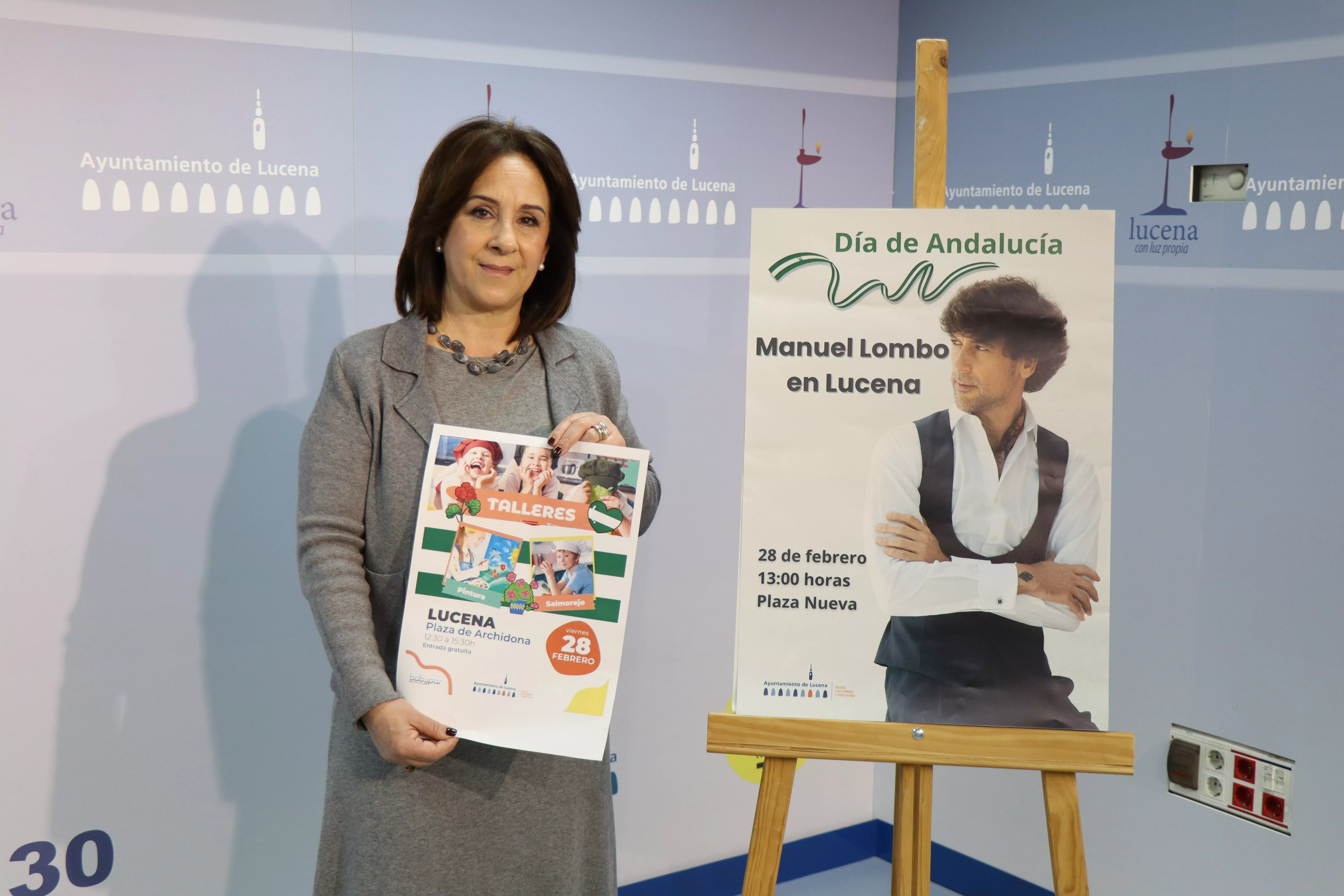 Araceli Rodríguez, edil de Fiestas, durante la presentación de los actos del día de Andalucía en Lucena