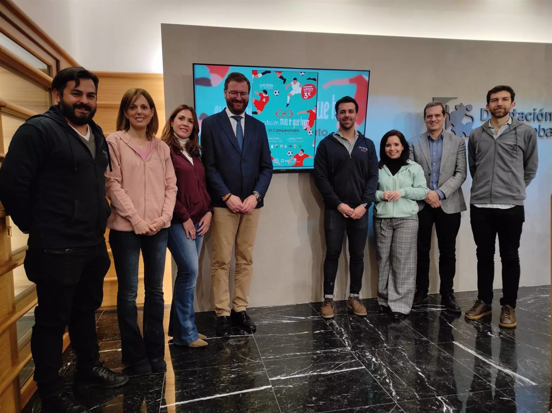 Presentación del torneo de fútbol solidario para médicos en la Diputación de Córdoba