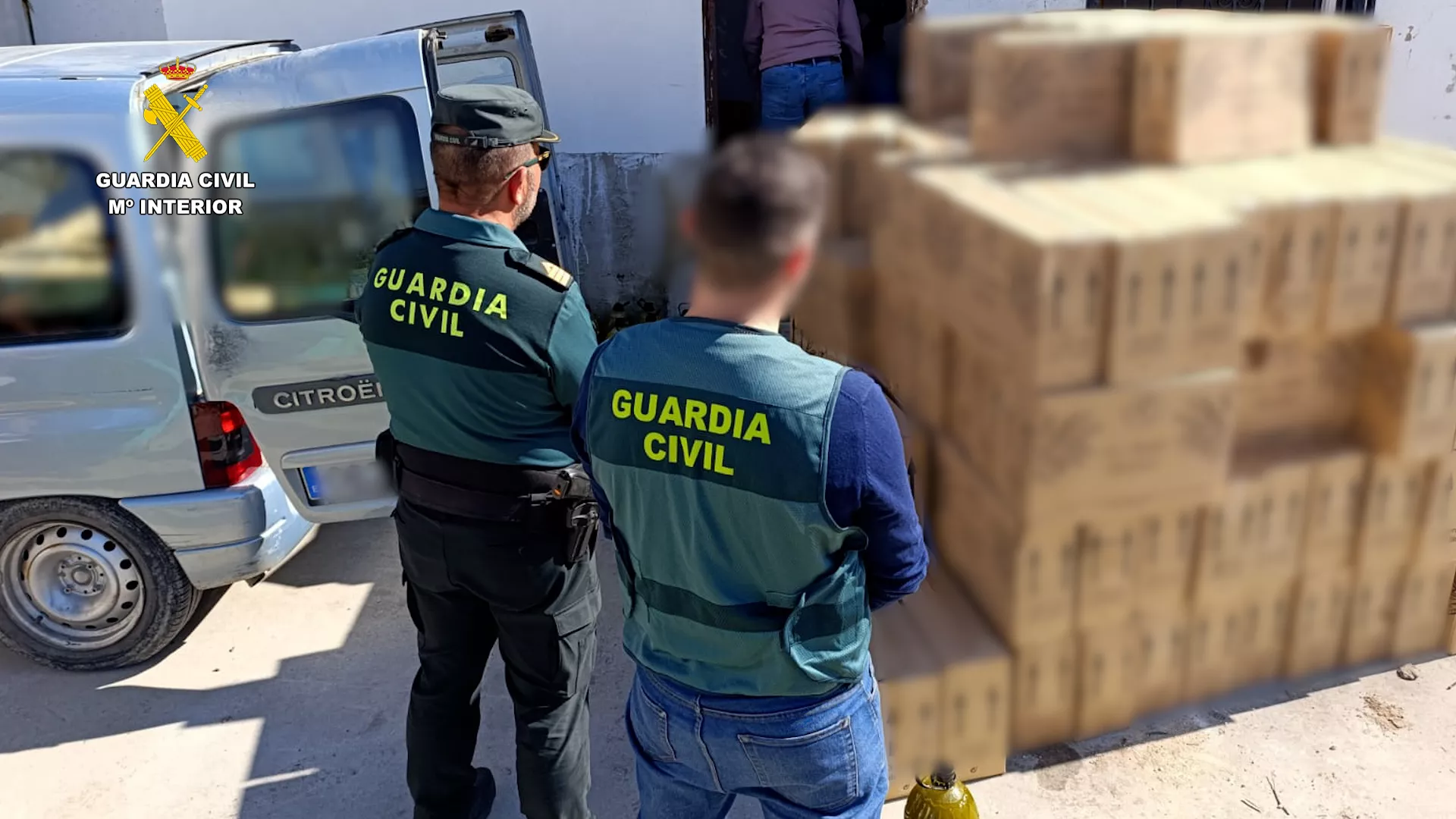 Una imagen del producto robado y recuperado por la Guardia Civil en este operativo