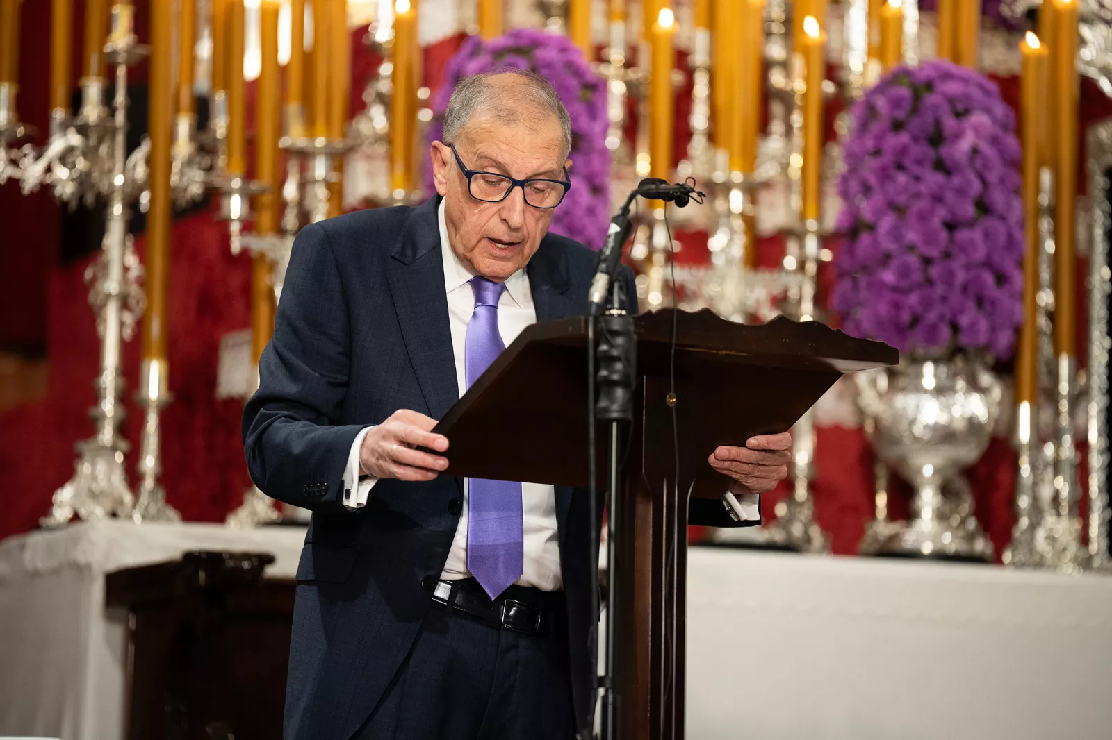 Luisfernando Palma Robles en un momento de su pregón a Ntro. Padre Jesús Nazareno