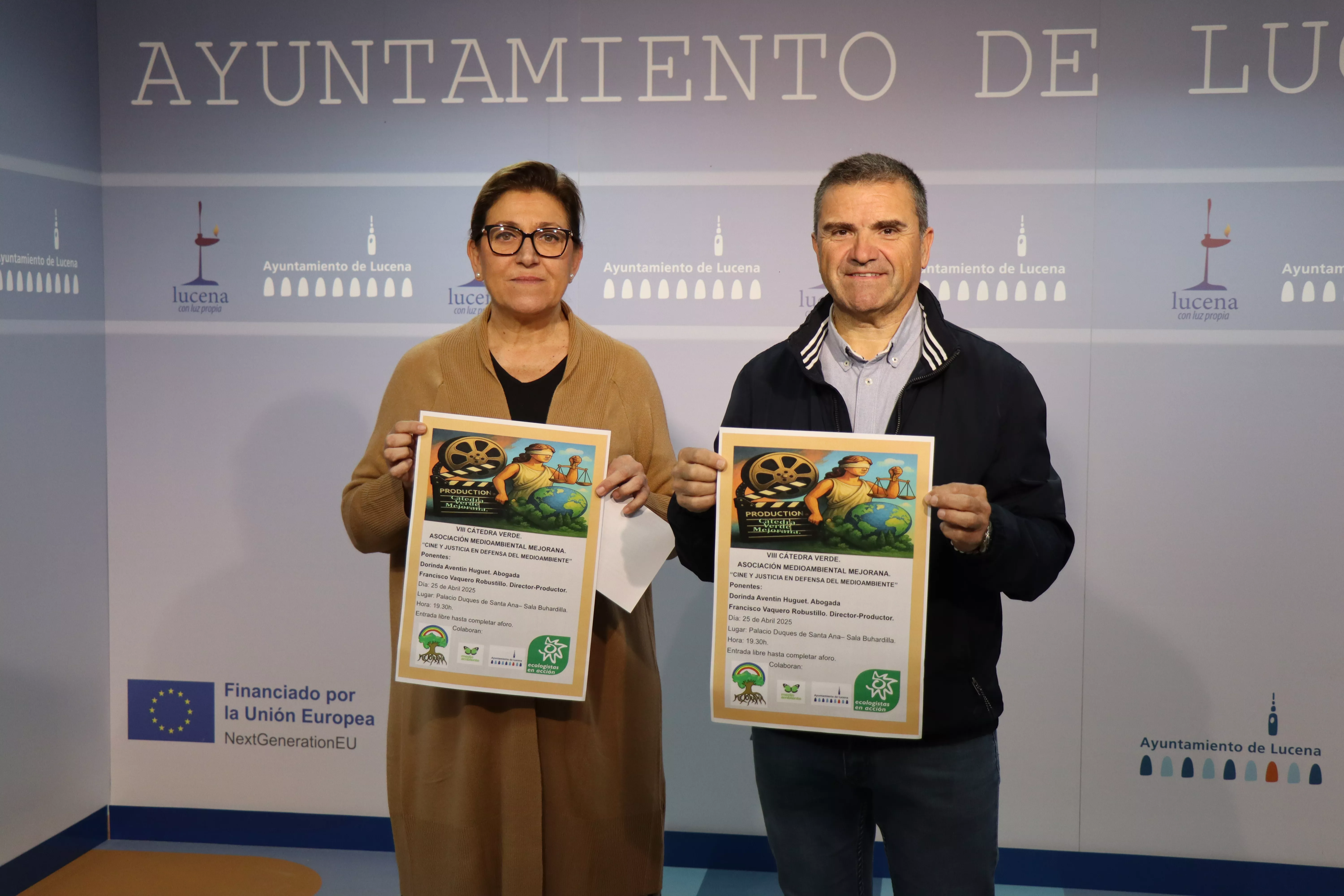 Charo Valverde y José Antonio Ranchal durante la presentación de la VIII Cátedra Verde