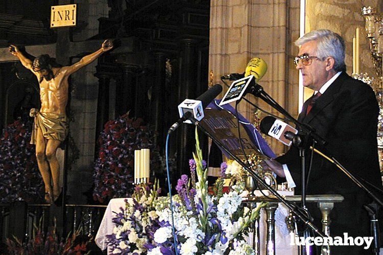  Juan González Palma, durante el pregón de la Semana Santa del año 2003. MANUEL RODRÍGUEZ 