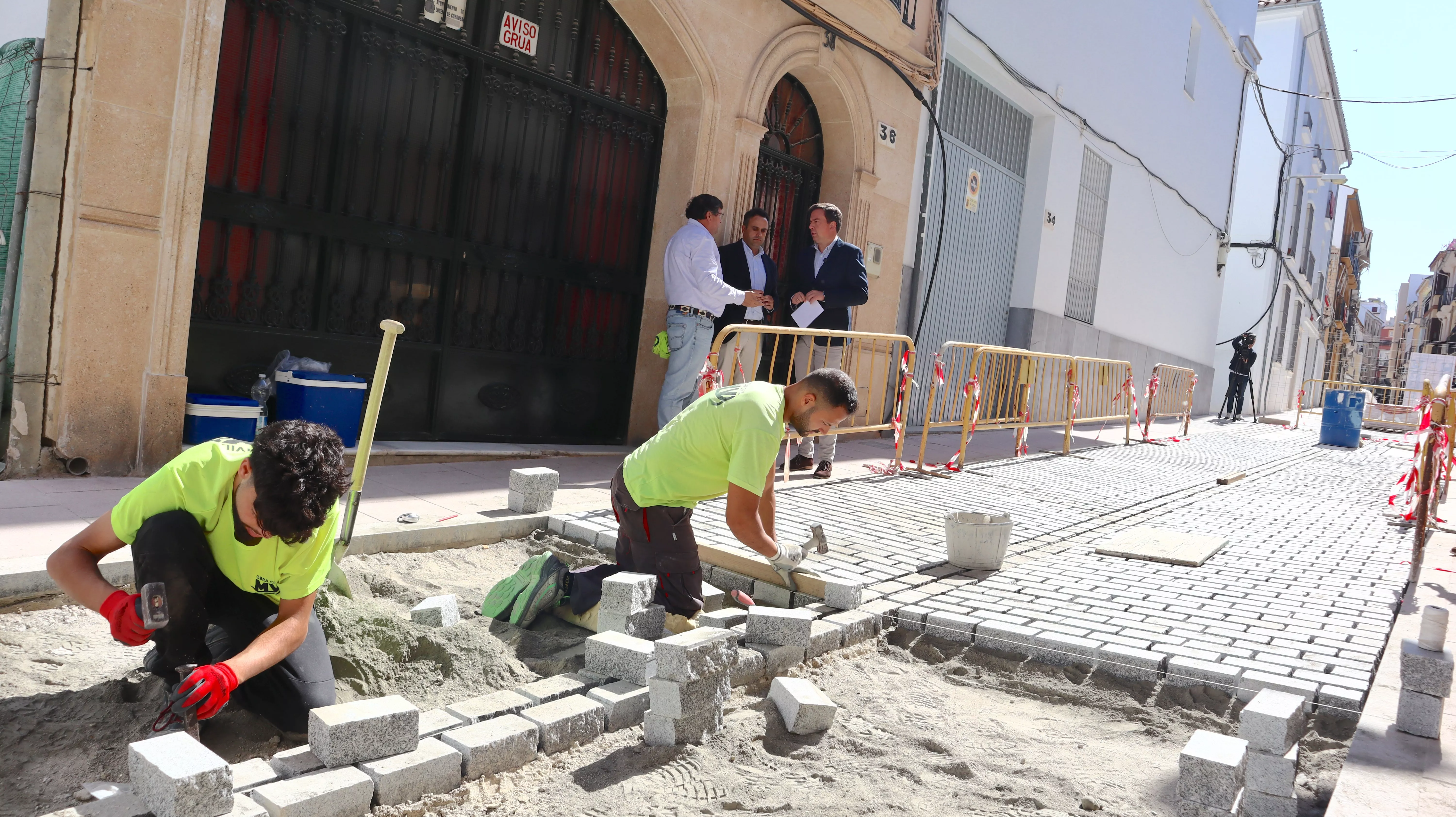 Obras en la calle Catalina Marín de Lucena