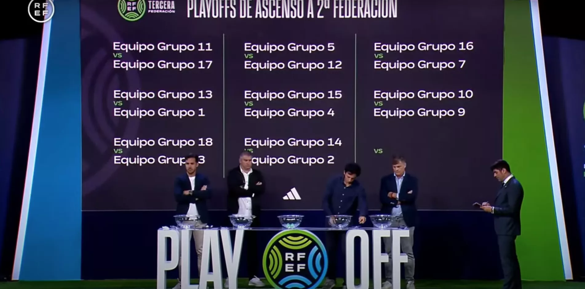 Un momento del sorteo de emparejamientos para buscar el ascenso a 2ª RFEF