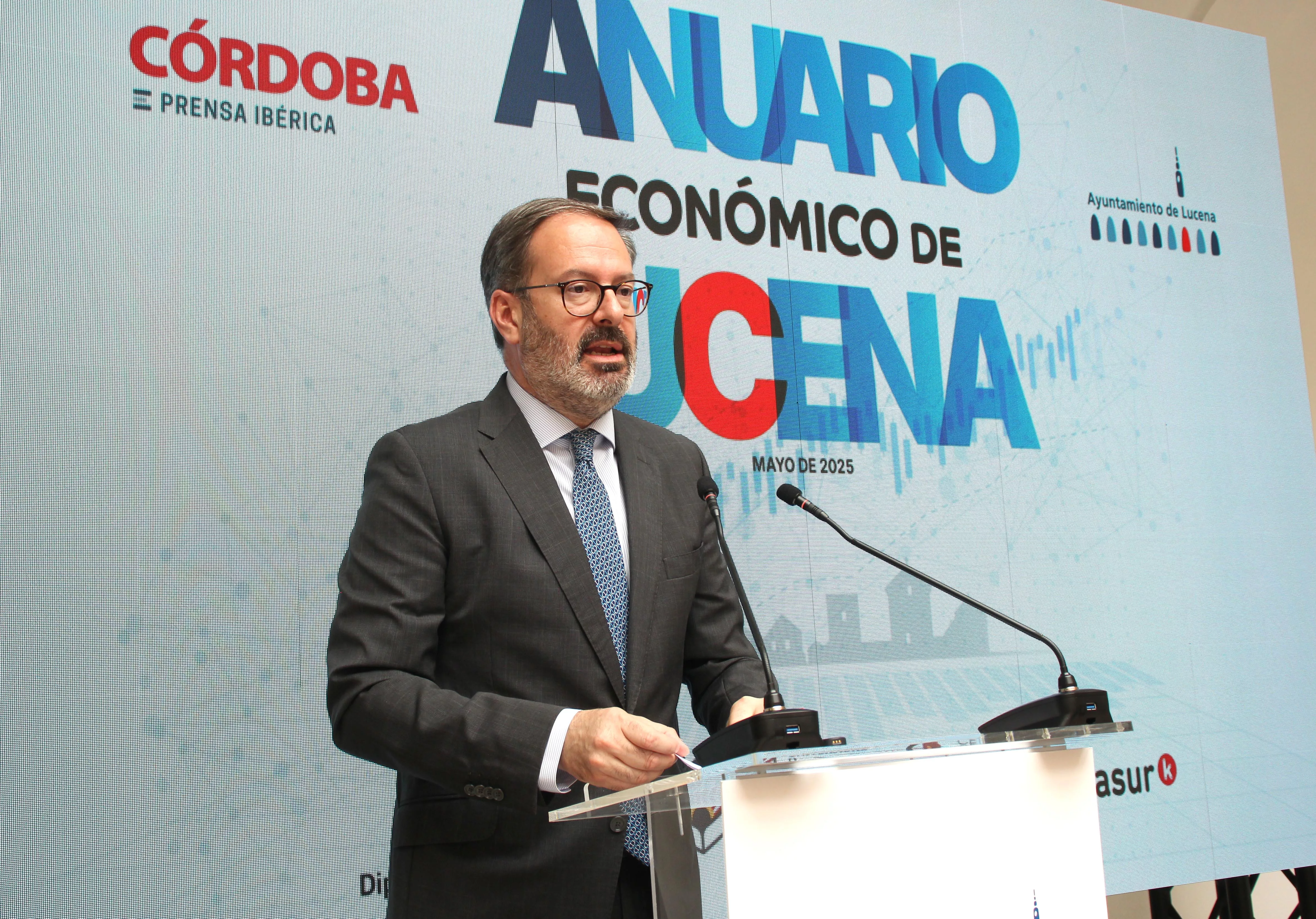 Adolfo Molina durante su intervención en el acto organizado por diario Córdoba y el ayuntamiento de Lucena en la Casa de los Mora